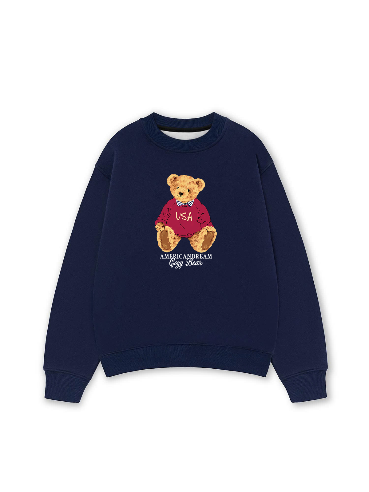 Áo Sweater Nỉ Hai Da USA Cozy Bear
