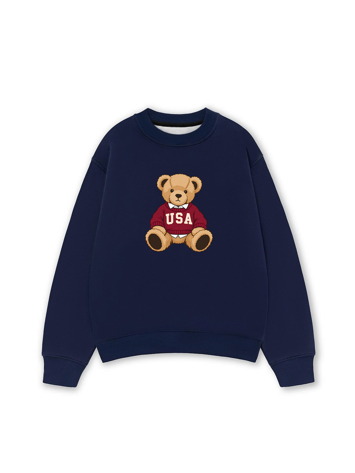 Áo Sweater Nỉ Hai Da City USA Bear