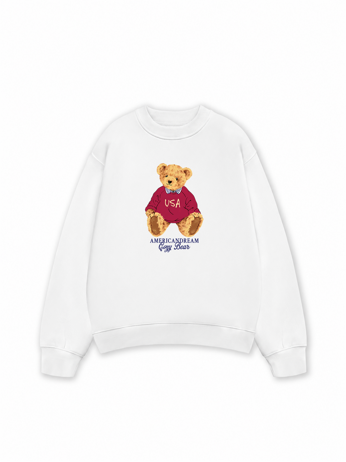 Áo Sweater Nỉ Hai Da USA Cozy Bear