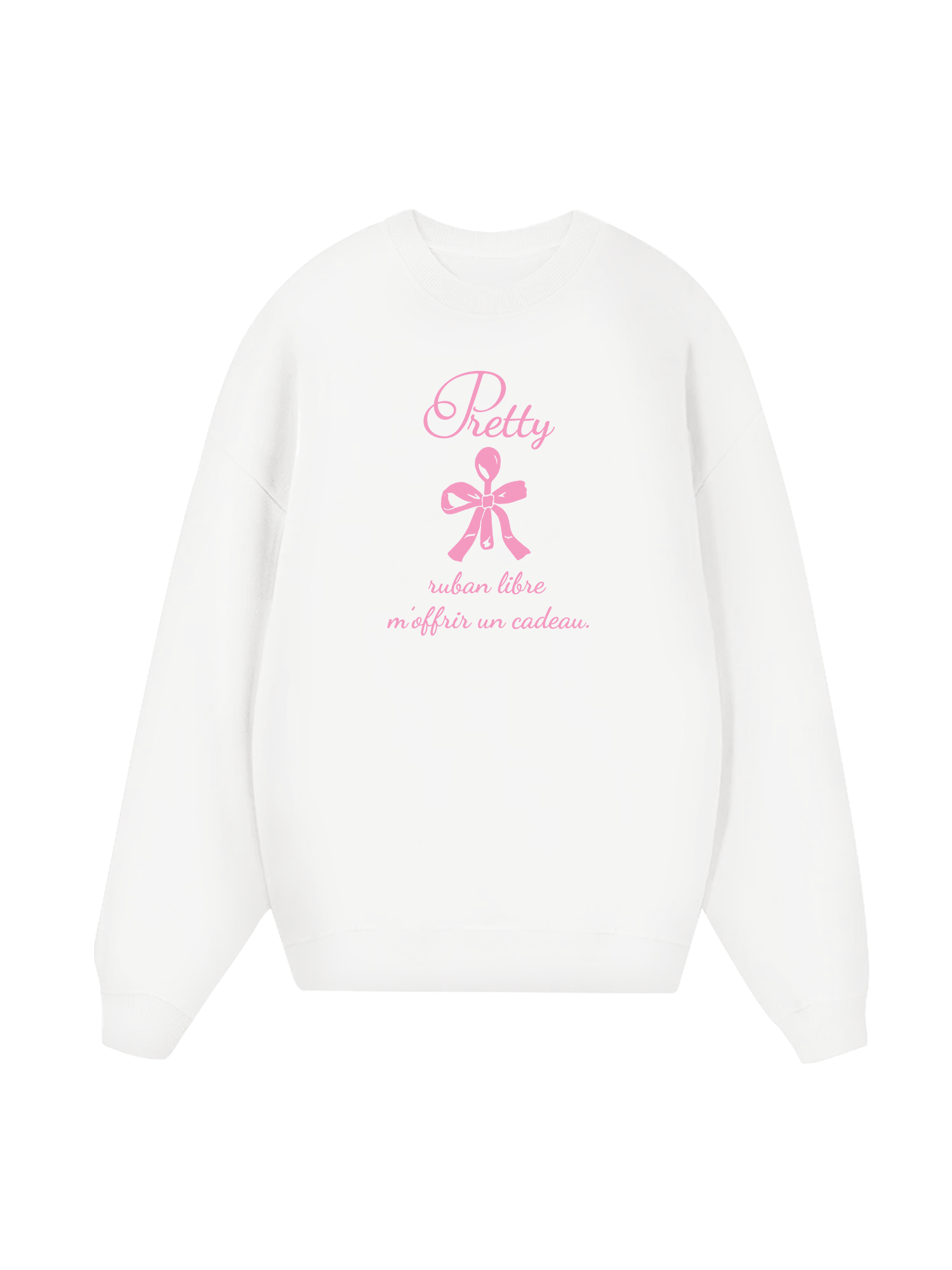 Ribbon Art Work Printing Sweater