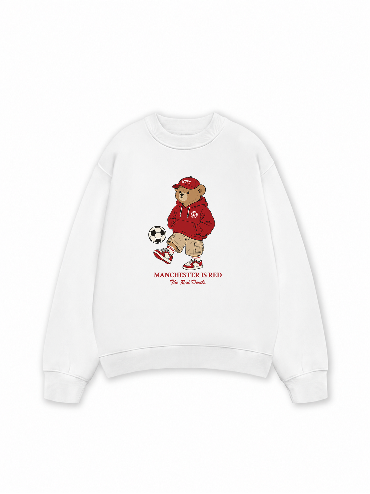 Áo Sweater Nỉ Hai Da The Red Devils Bear