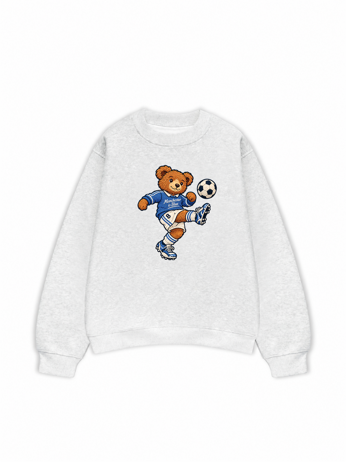 Áo Sweater Nỉ Hai Da Blue Manchester