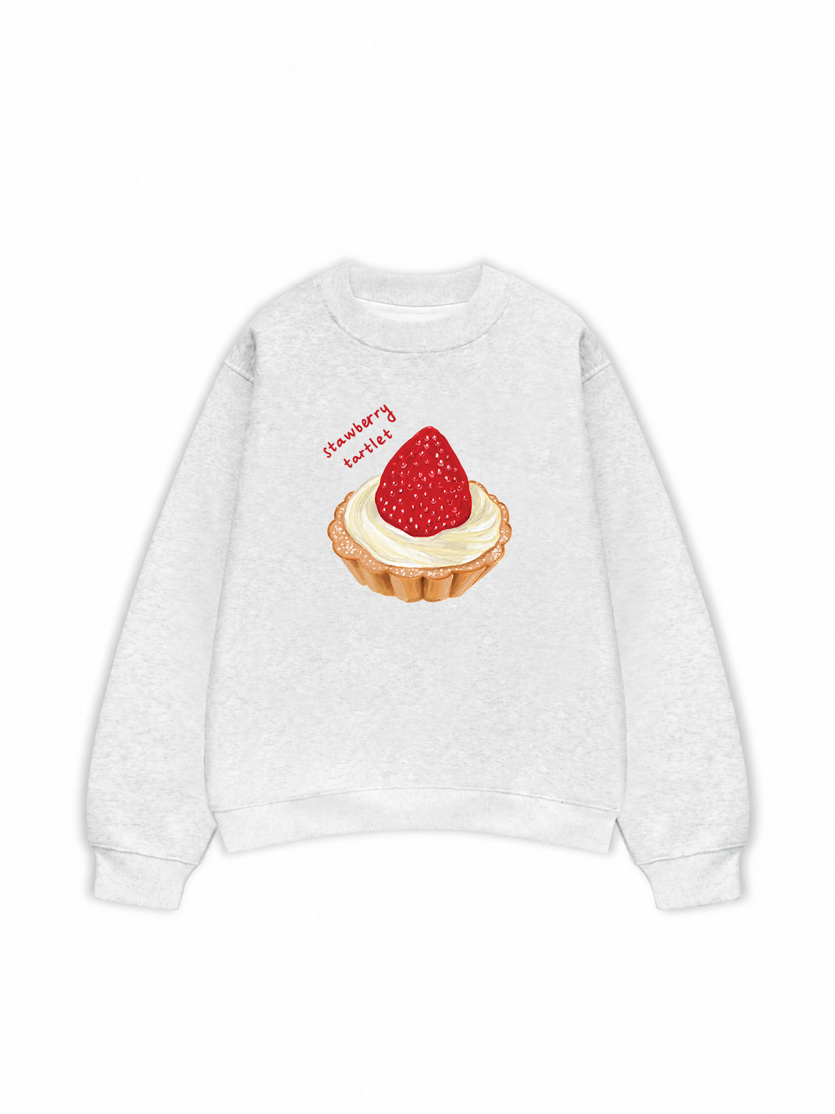 Áo Sweater Nỉ Hai Da Strawberry Tartlet