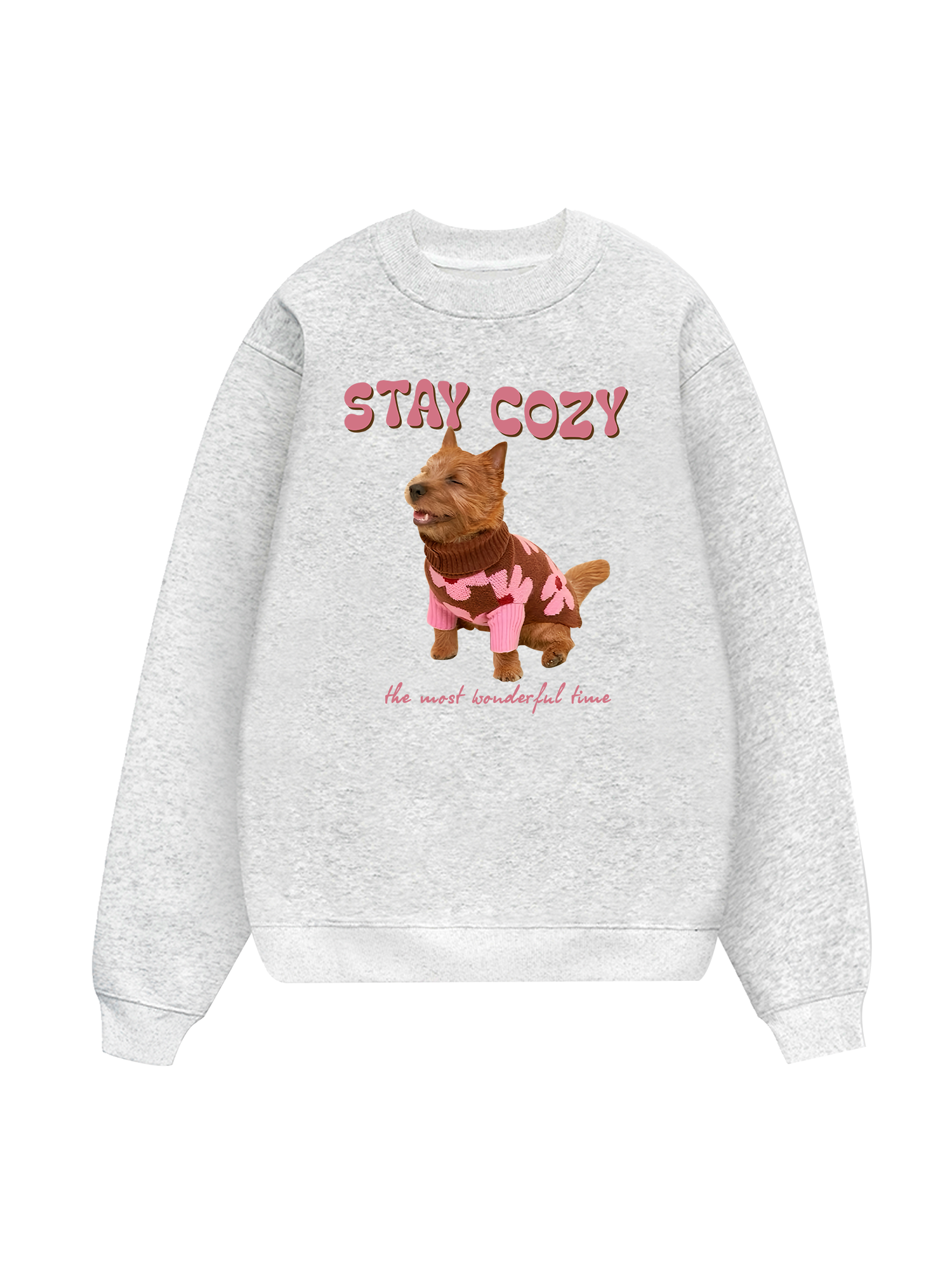 Pink Flower Dog Sweater