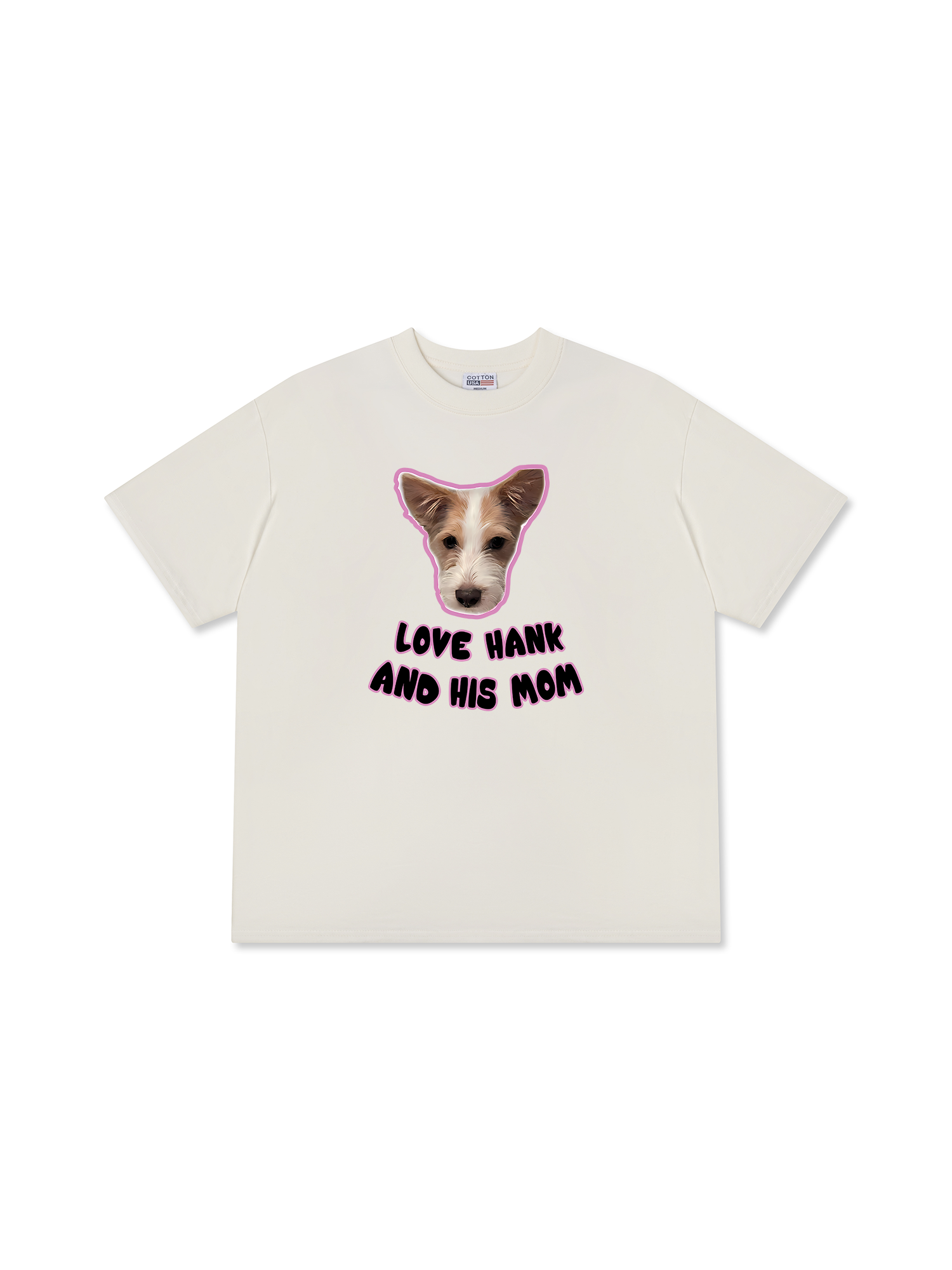 Áo Thun Relaxed Fit Black Pink Love Hank