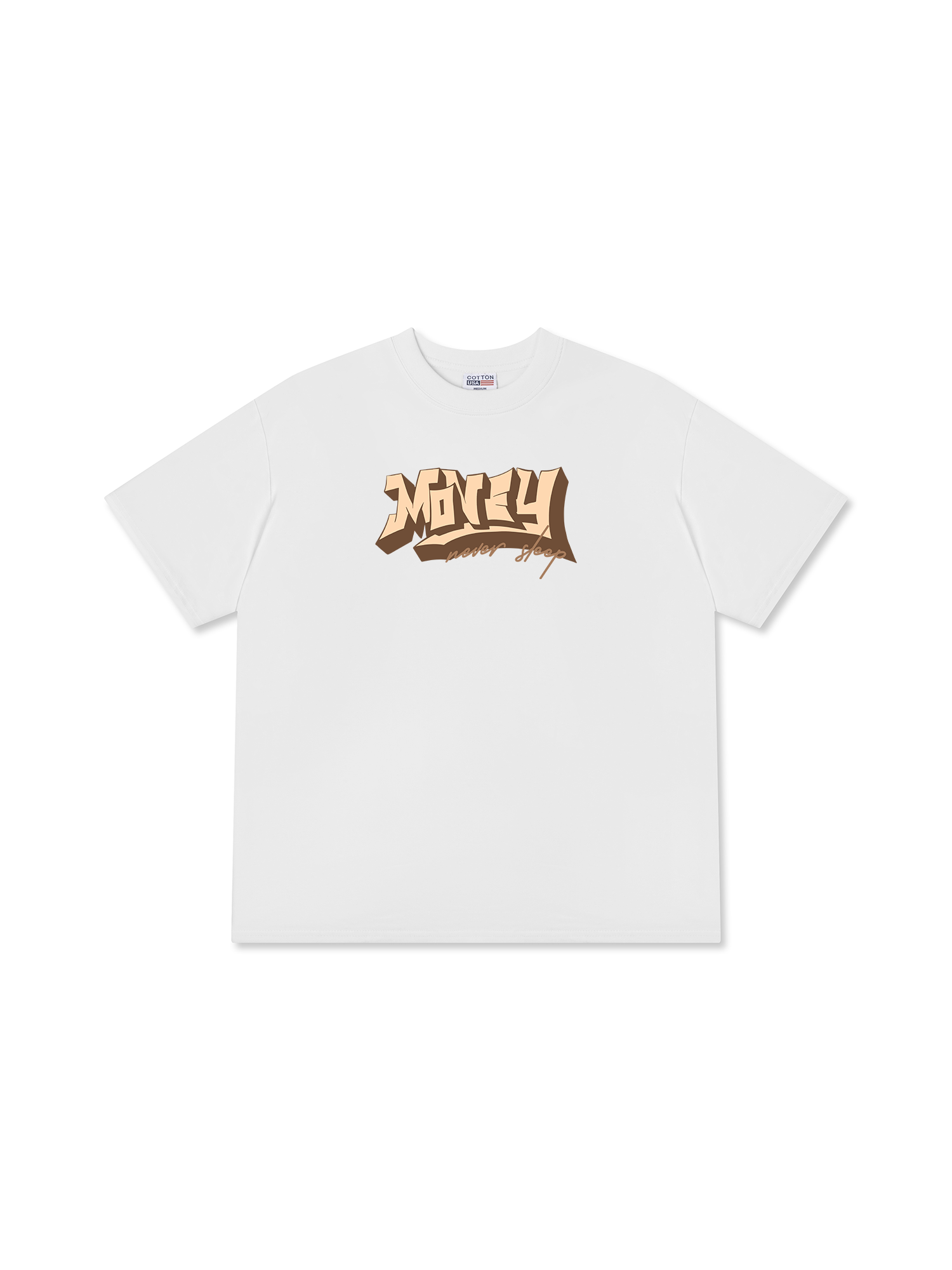 Áo Thun Relaxed Fit Money Never Sleep