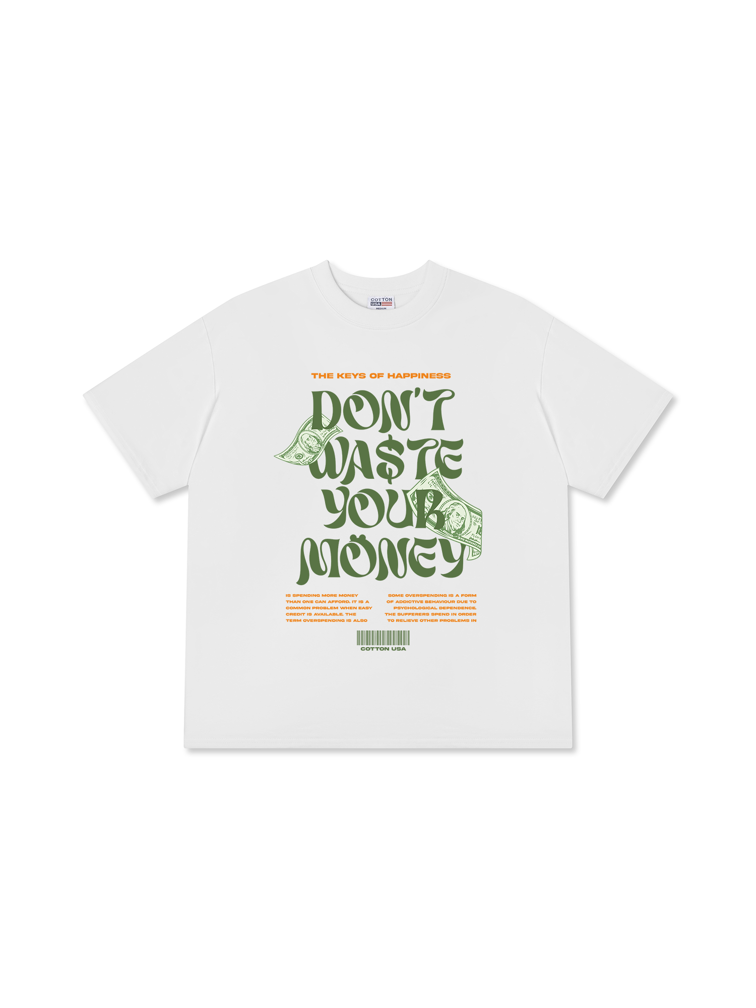 Áo Thun Relaxed Fit Money The Keys Of Happiness