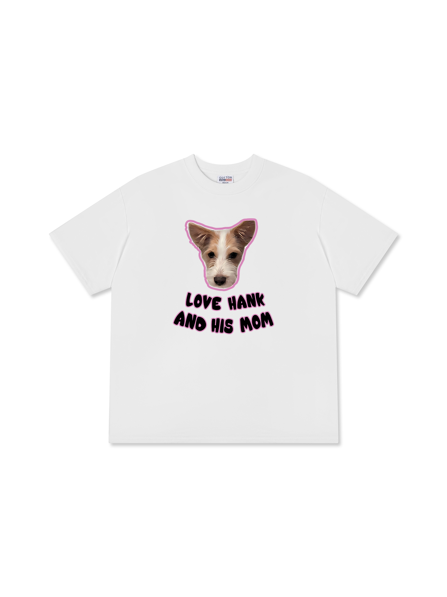 Áo Thun Relaxed Fit Black Pink Love Hank