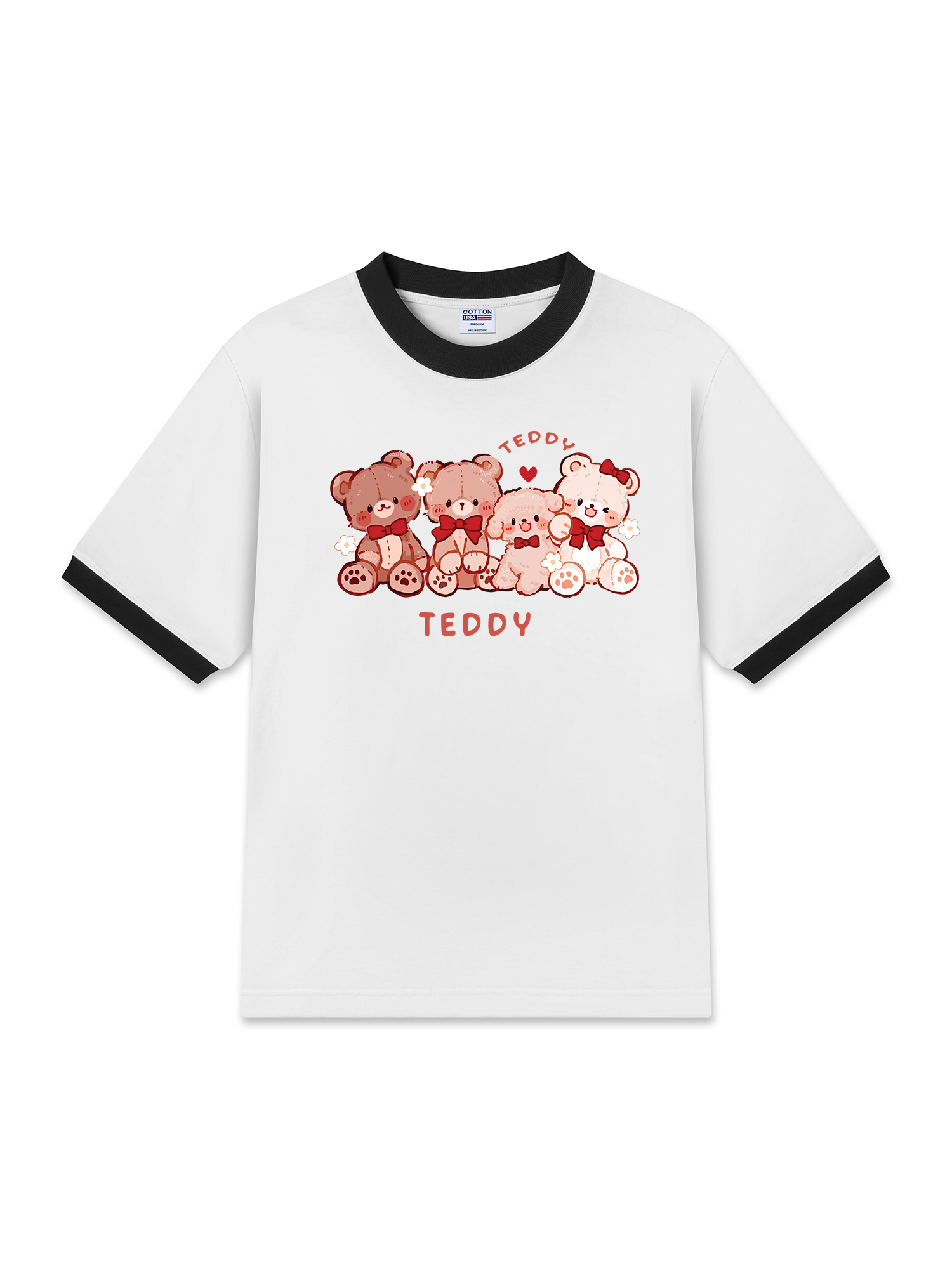 Áo Thun Ringer Relaxed Fit Sweet Teddy