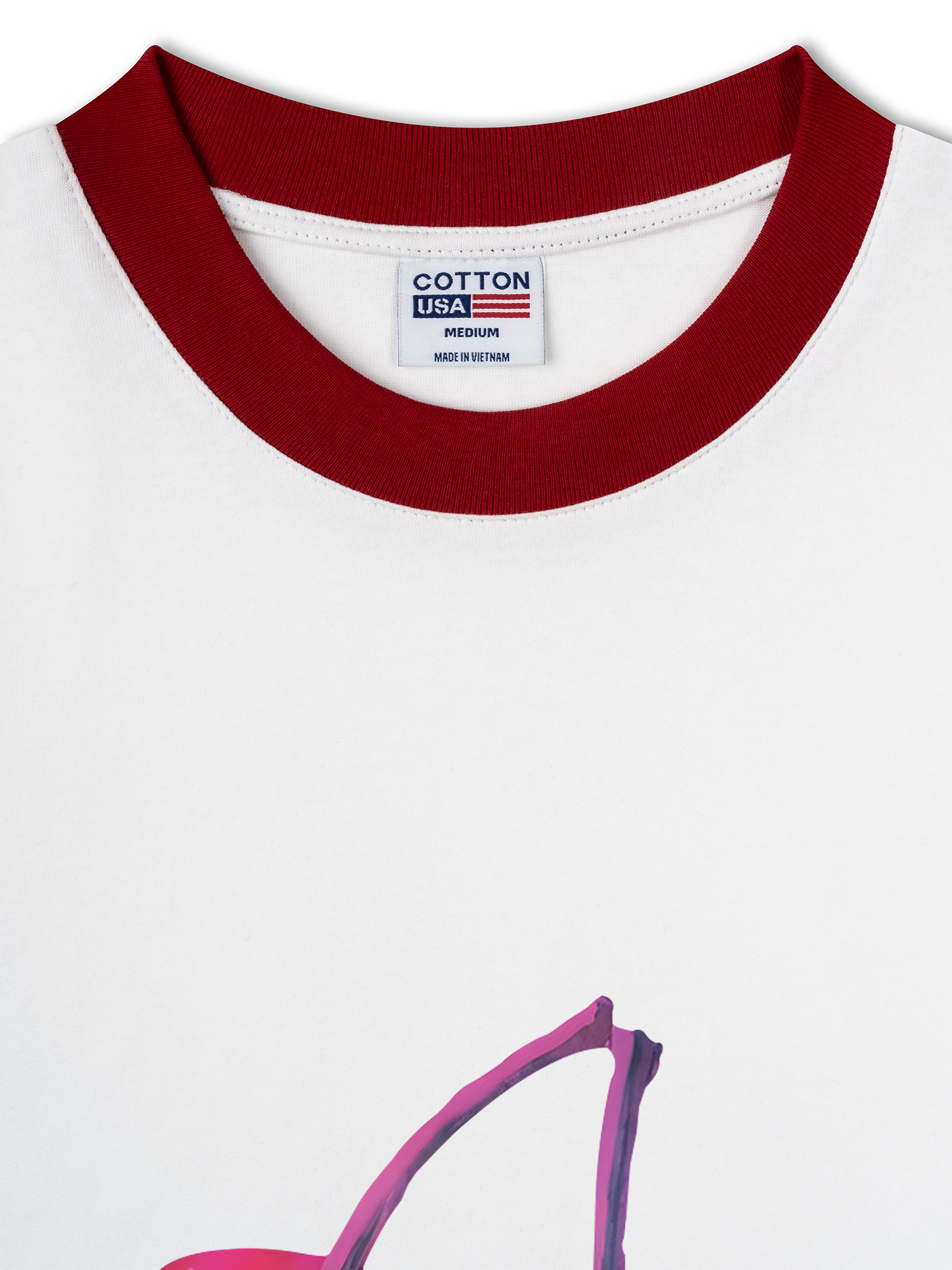 Áo Thun Ringer Relaxed Fit Tropical Purple Cherry