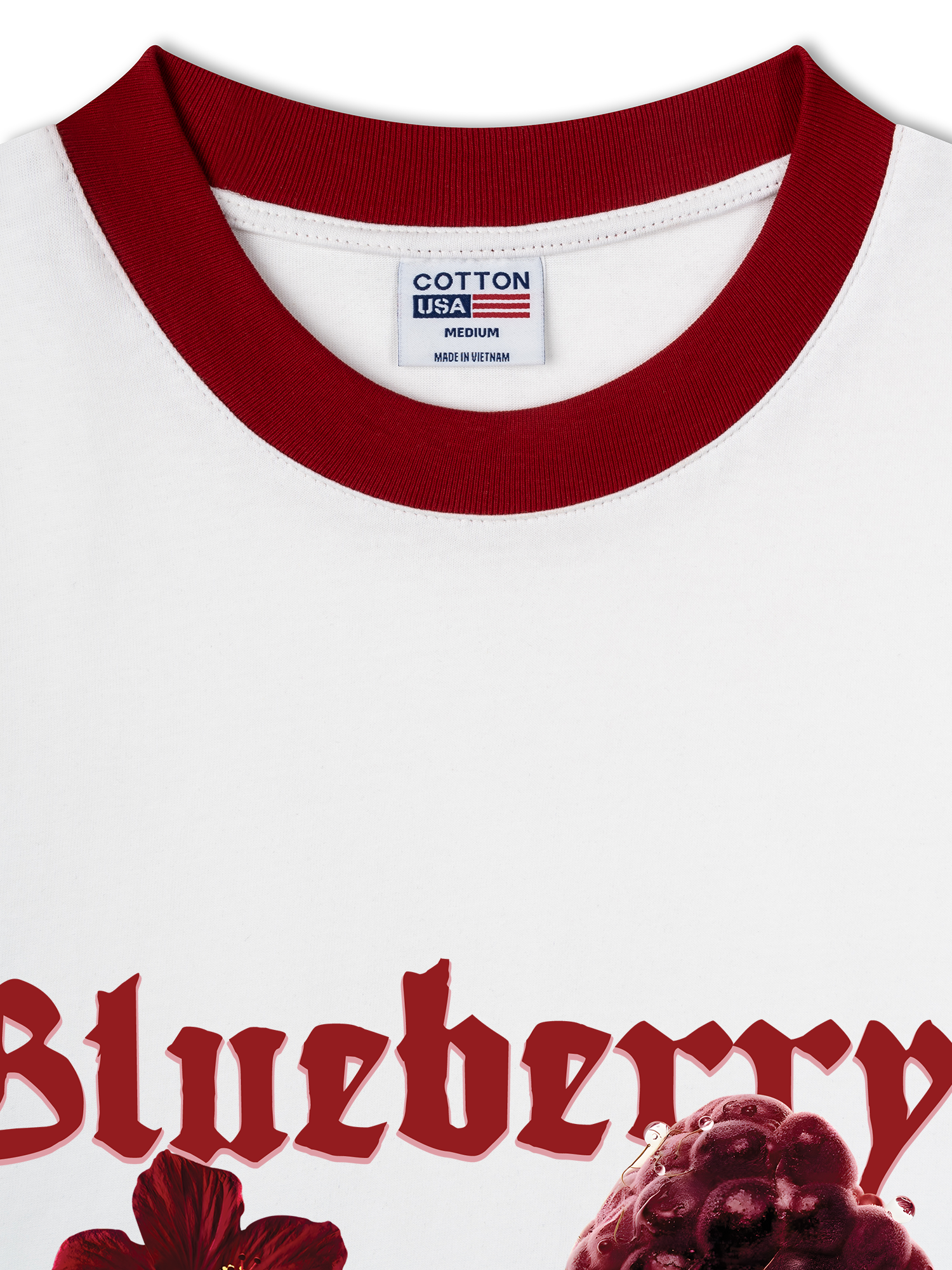 Áo Thun Ringer Relaxed Fit Tropical Blue Berry