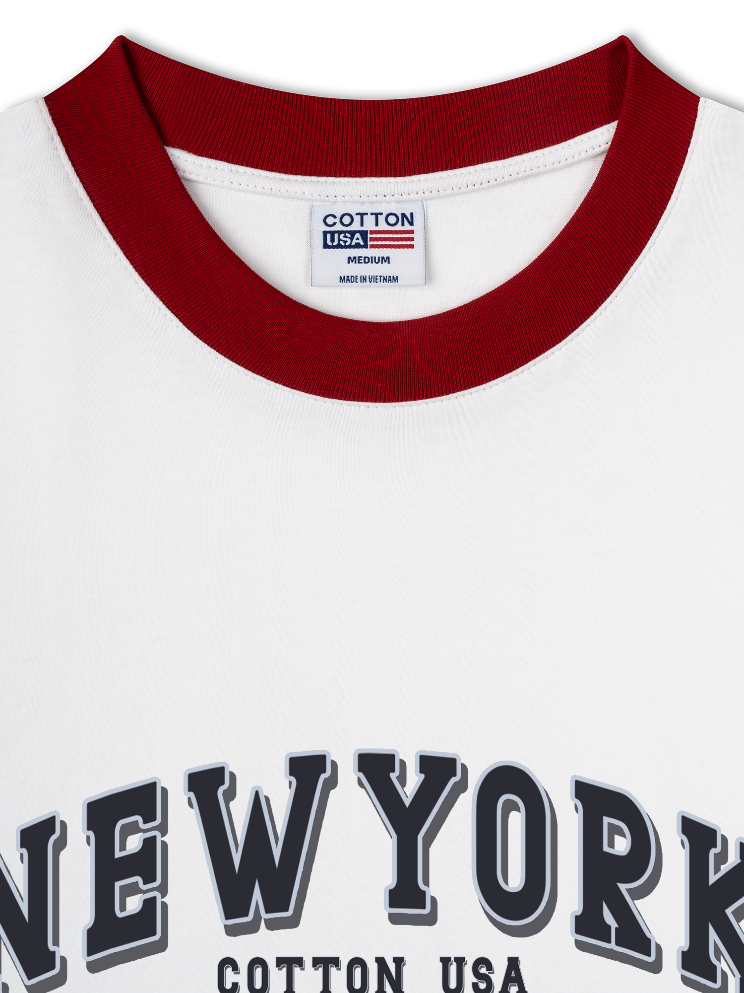 Áo Thun Ringer Relaxed Fit City New York Coquette