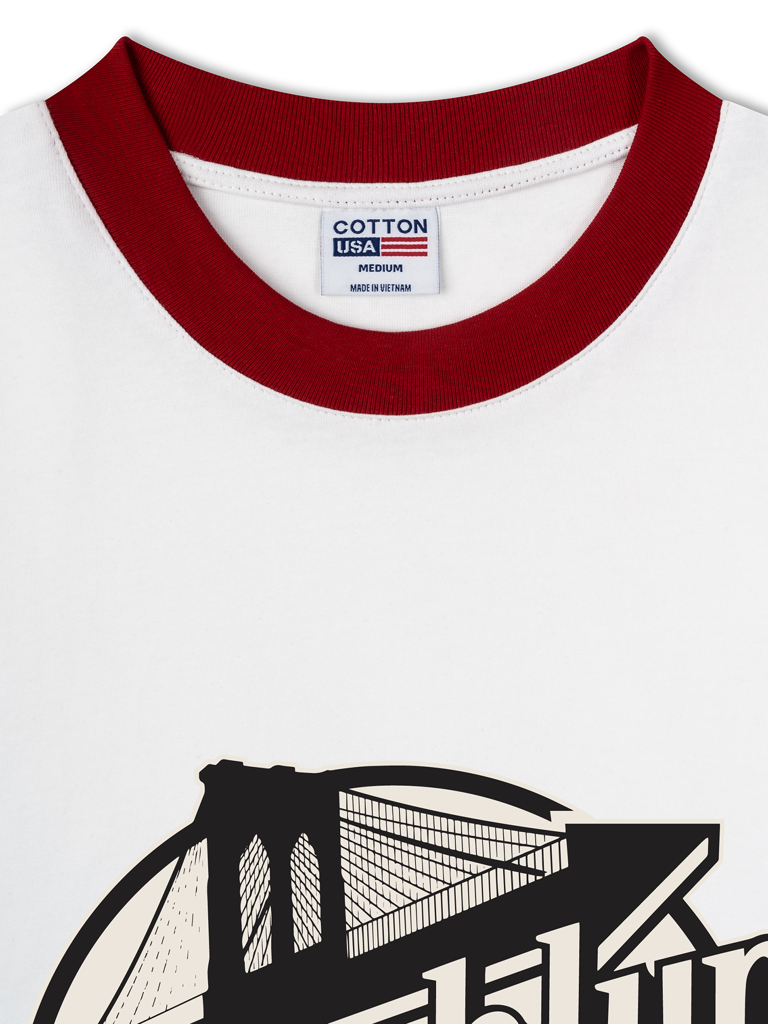 Áo Thun Ringer Relaxed Fit USA Brooklyn East Of The East