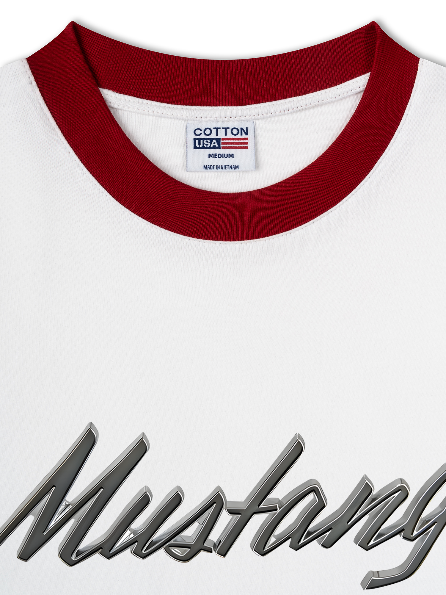 Áo Thun Ringer Relaxed Fit Mustang Blue Retro