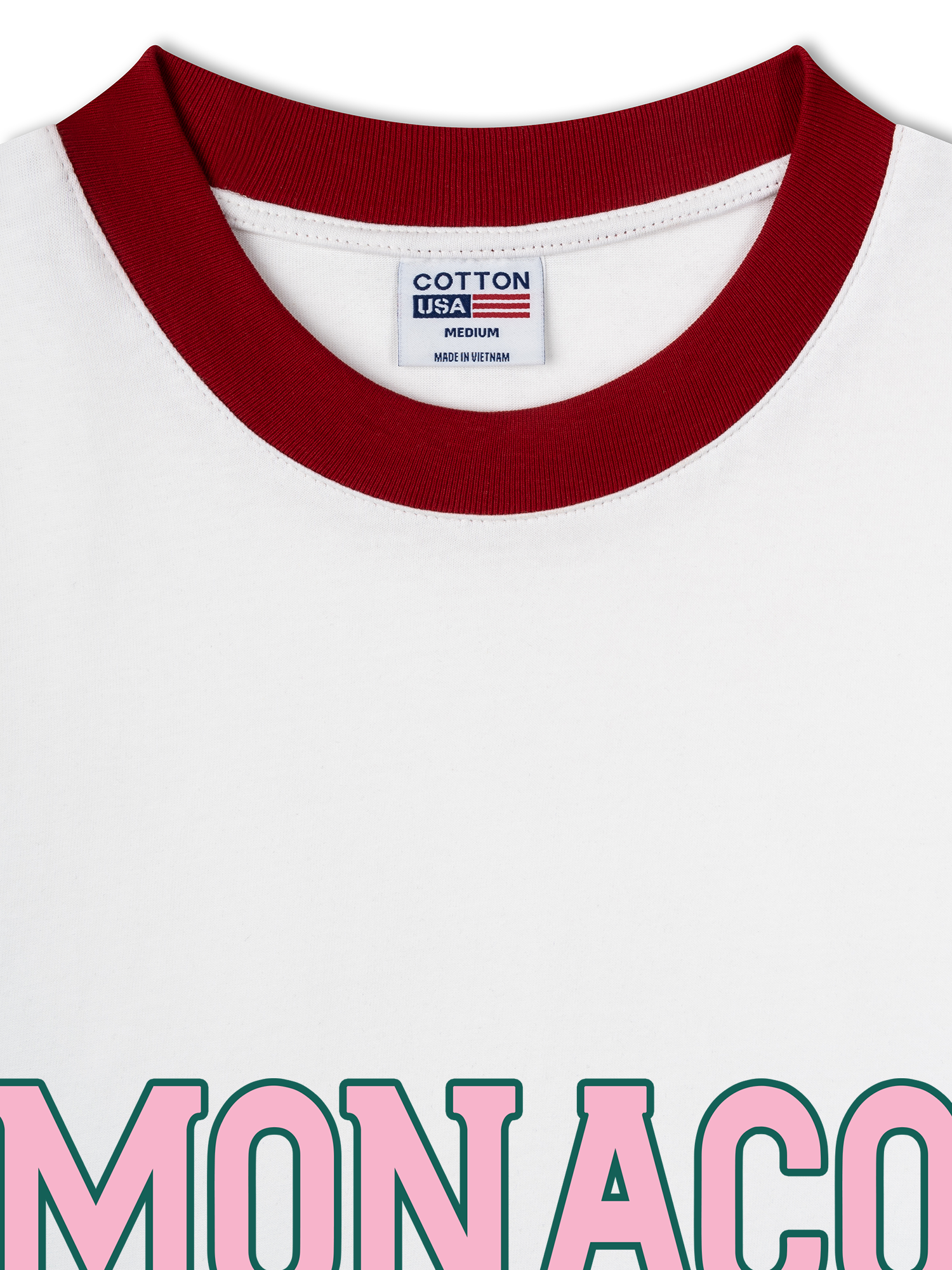 Áo Thun Ringer Relaxed Fit City Pink Monaco