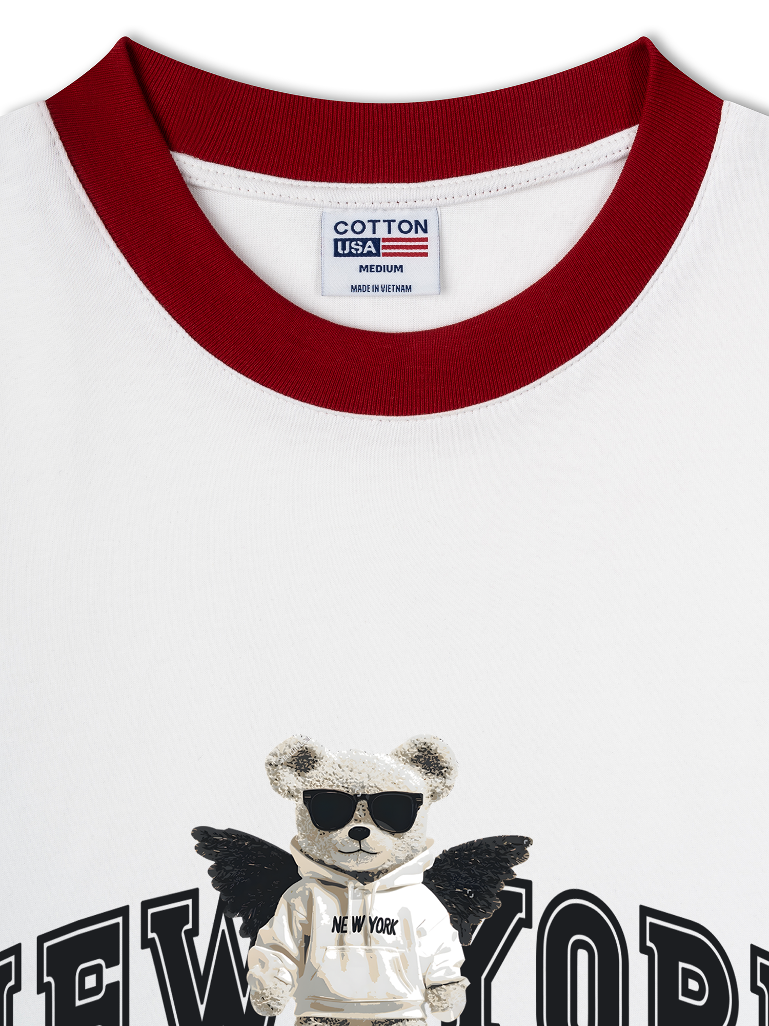 Áo Thun Ringer Relaxed Fit City New York Bear