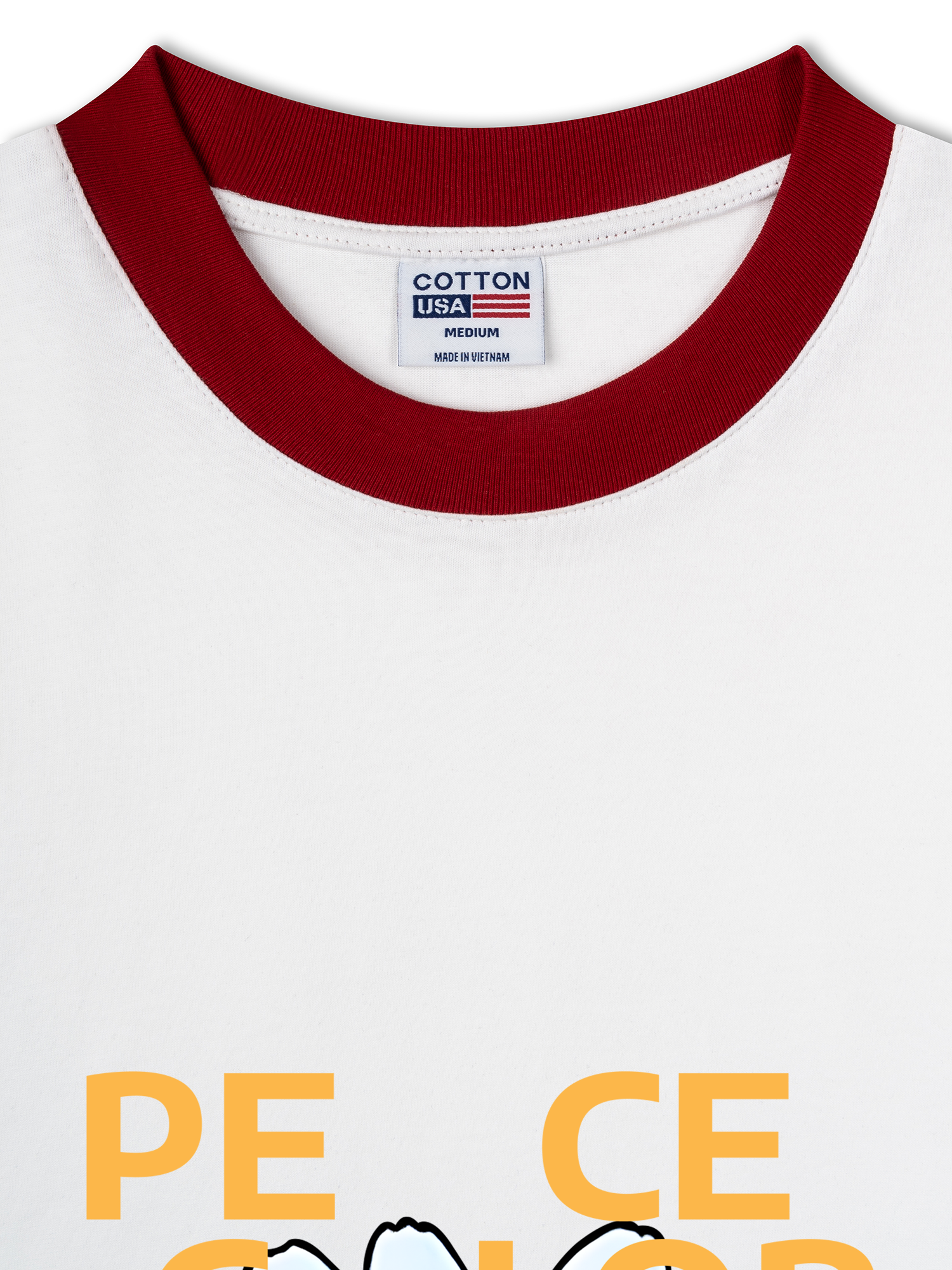 Áo Thun Ringer Relaxed Fit Floral Peace Color Love