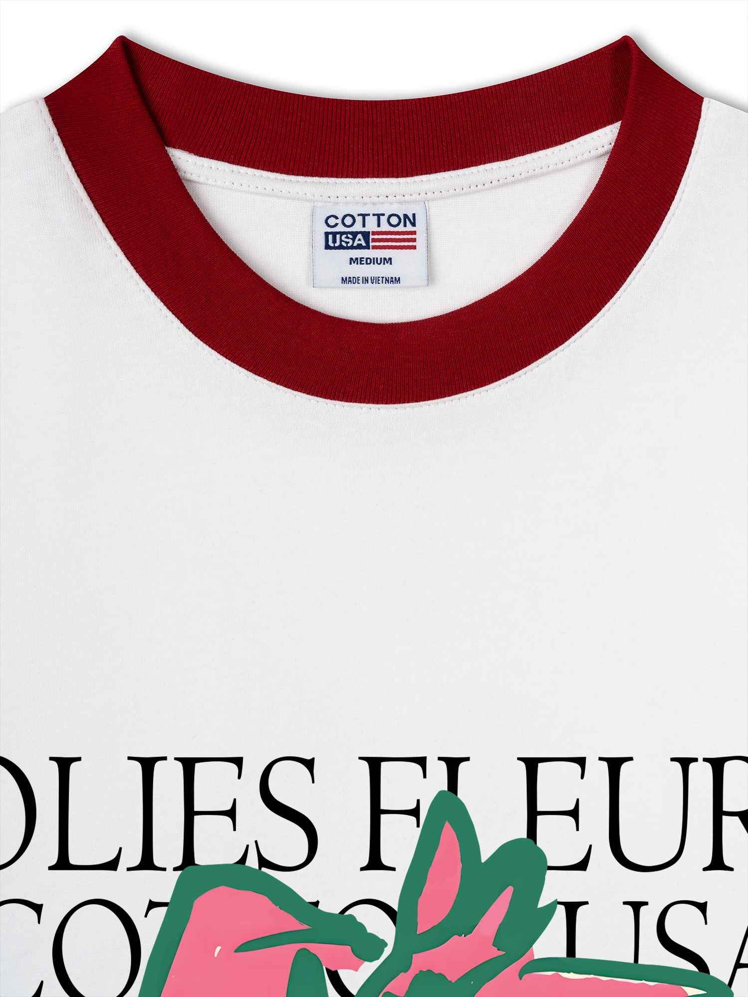 Áo Thun Ringer Relaxed Fit Floral Jolies Fleurs