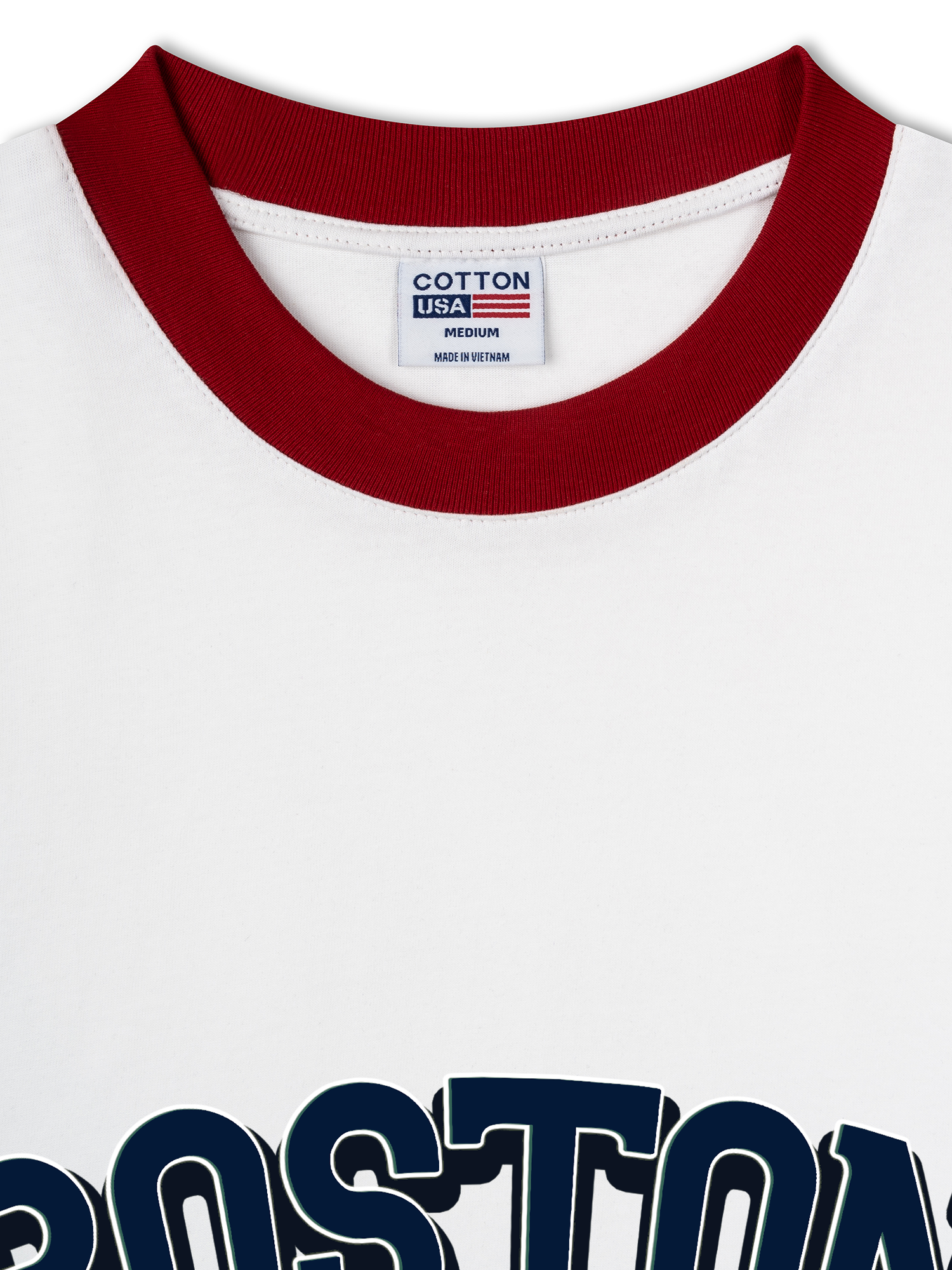 Áo Thun Ringer Relaxed Fit Baseball Boston Teddy