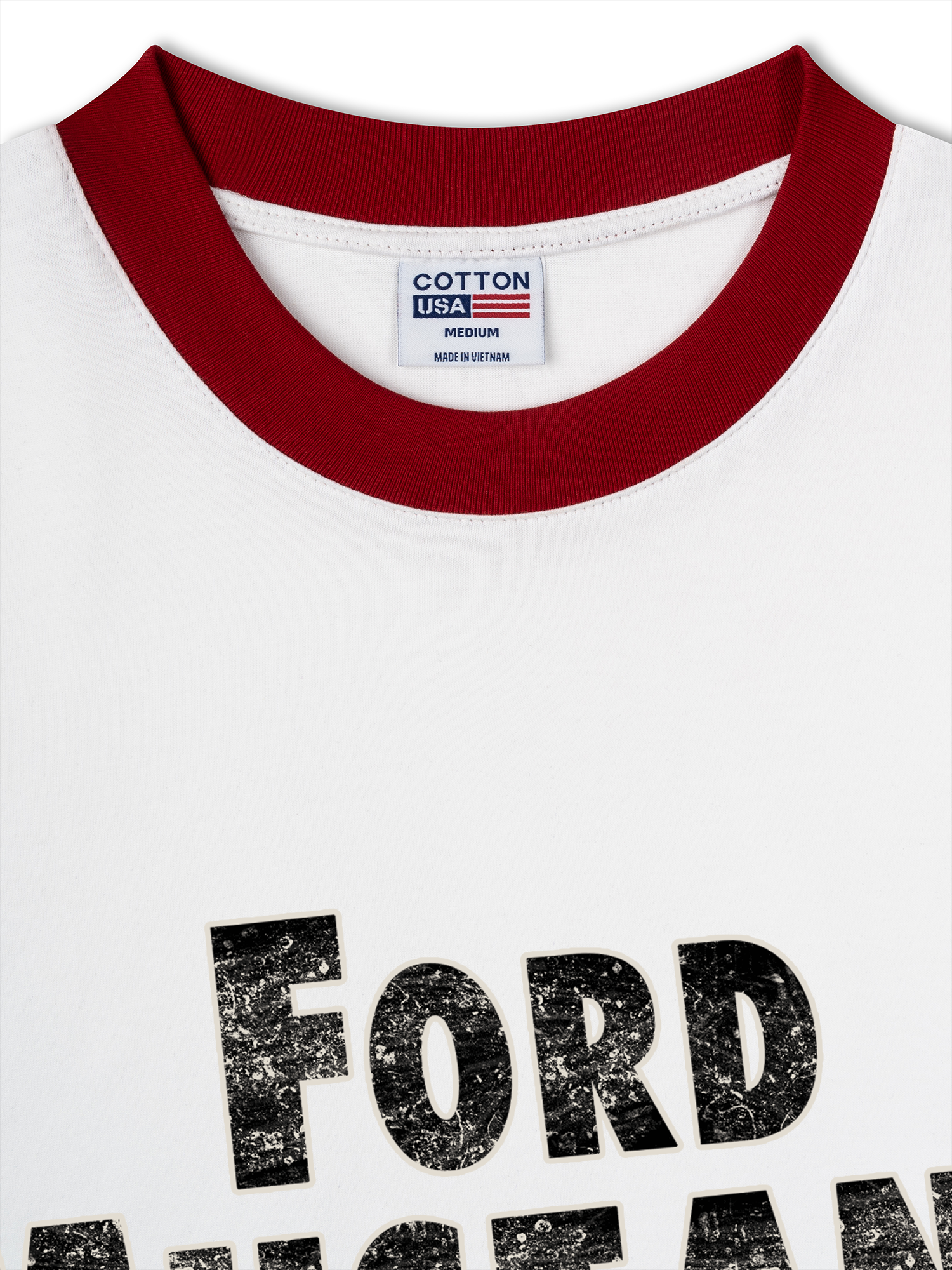 Áo Thun Ringer Relaxed Fit Mustang Retro Ford