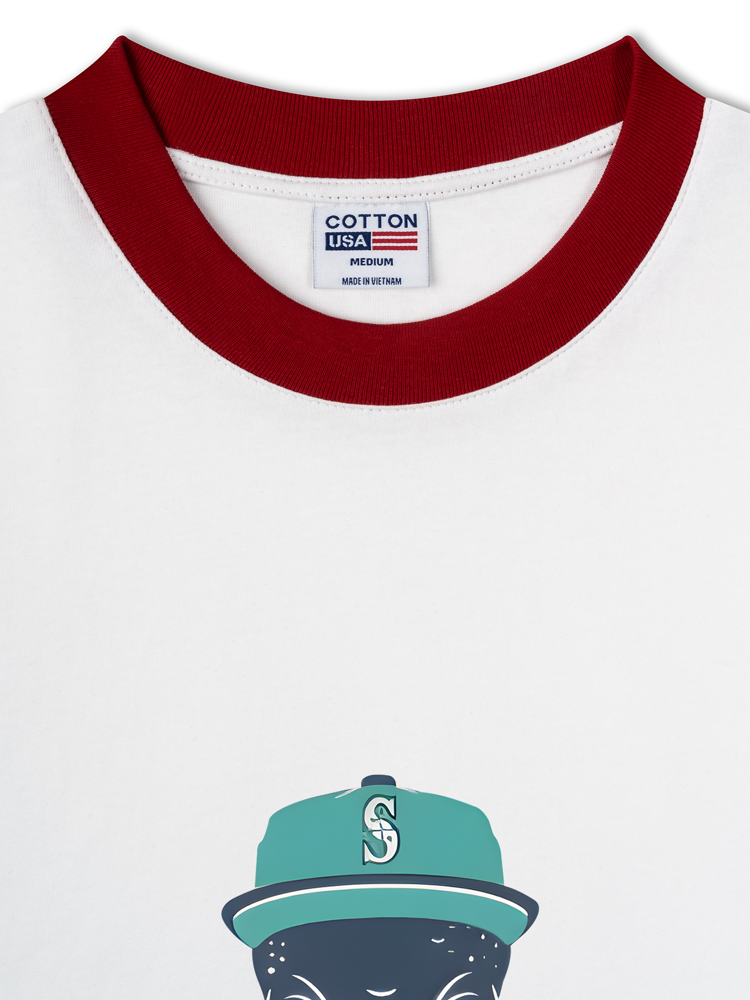 Áo Thun Ringer Relaxed Fit Baseball Green Octopus