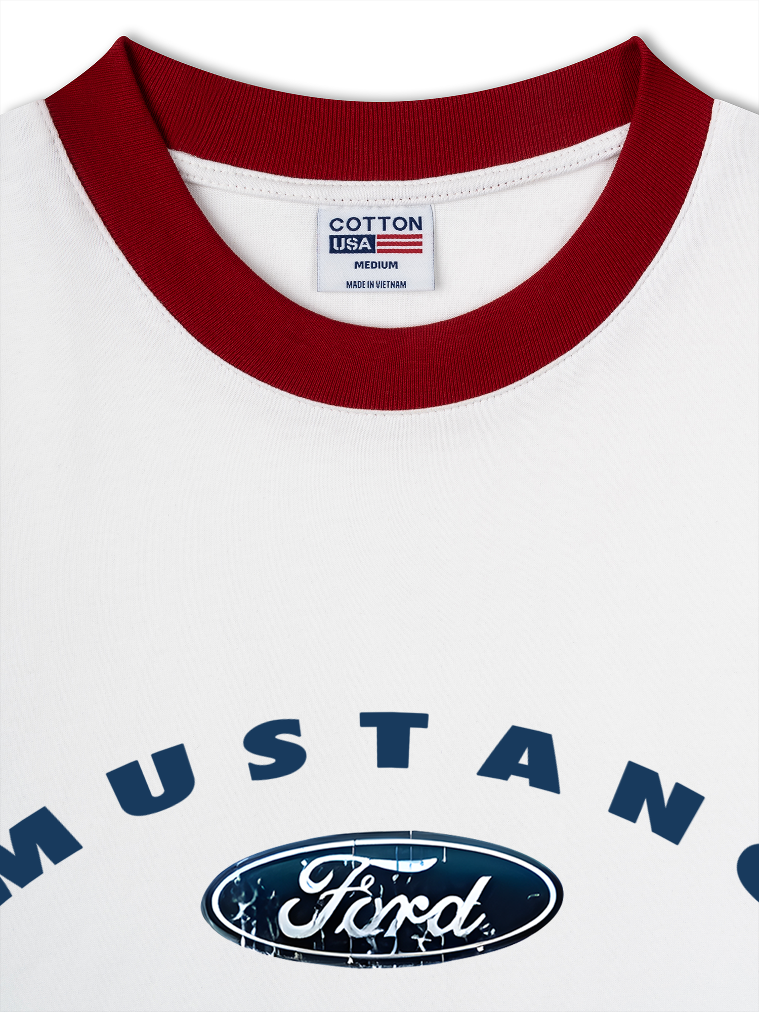 Áo Thun Ringer Relaxed Fit Mustang Ford Retro 90s