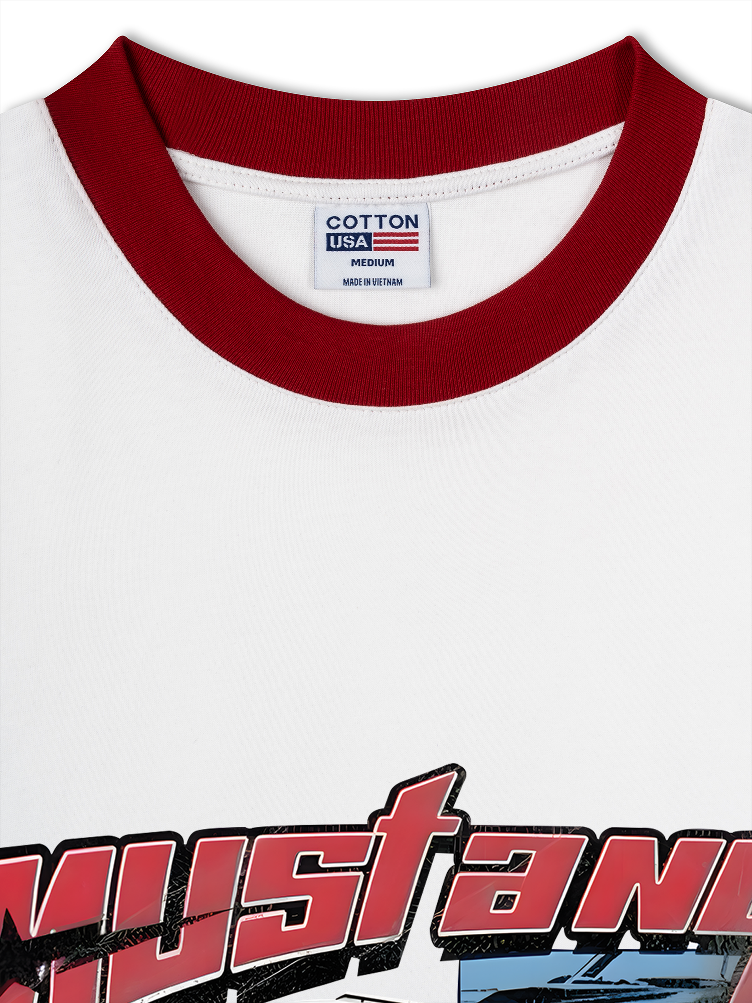 Áo Thun Ringer Relaxed Fit Mustang Ford Blue Version