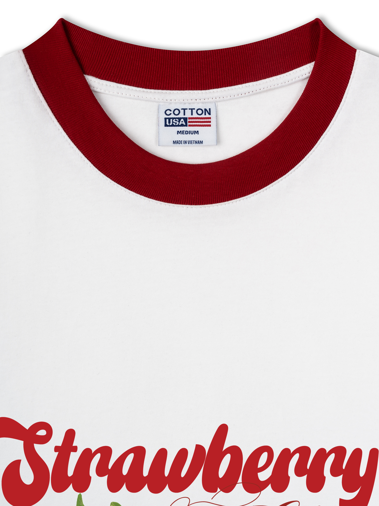 Áo Thun Ringer Relaxed Fit Tropical Strawberry Fresh Club