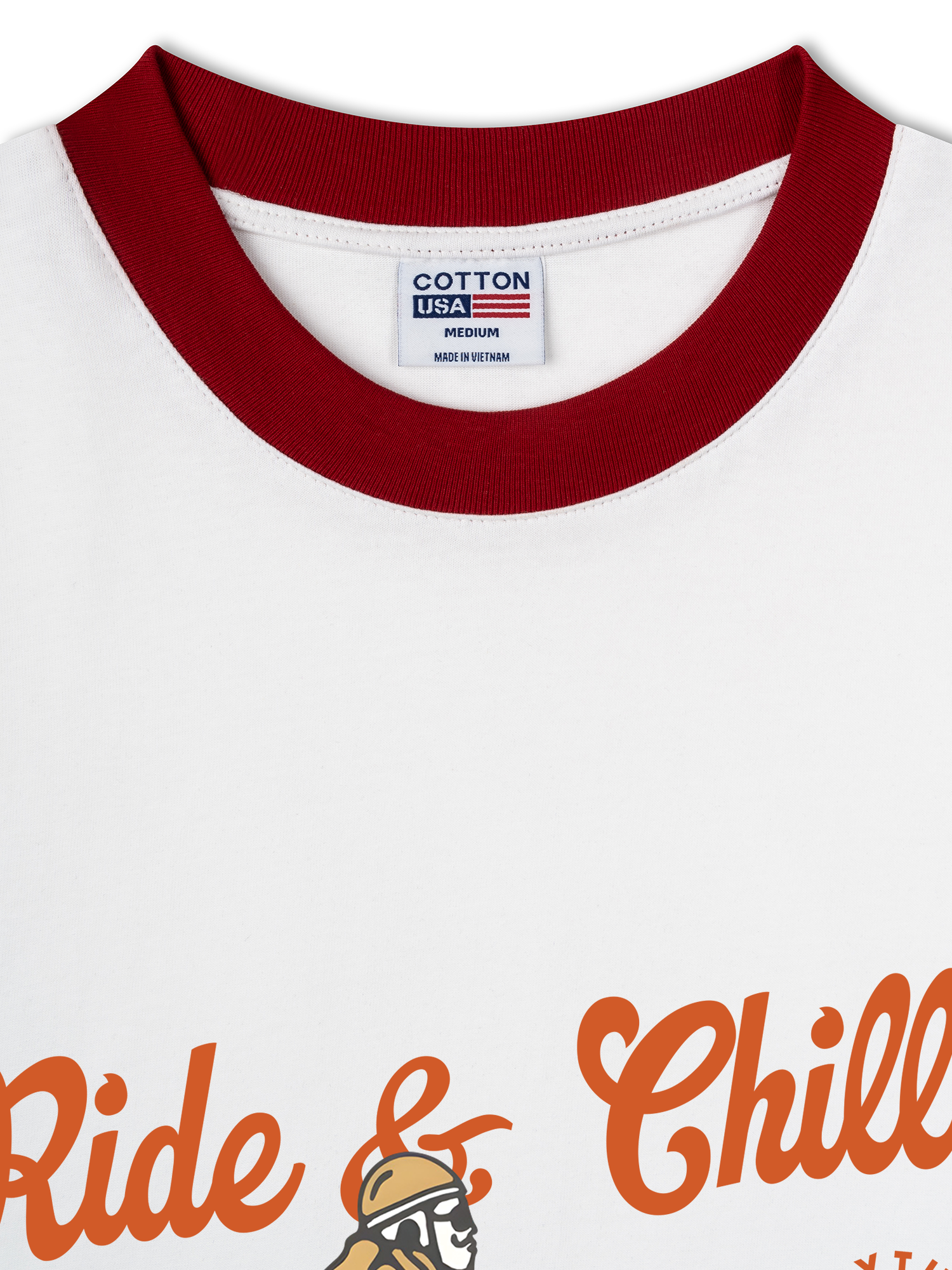 Áo Thun Ringer Relaxed Fit Ride & Chill