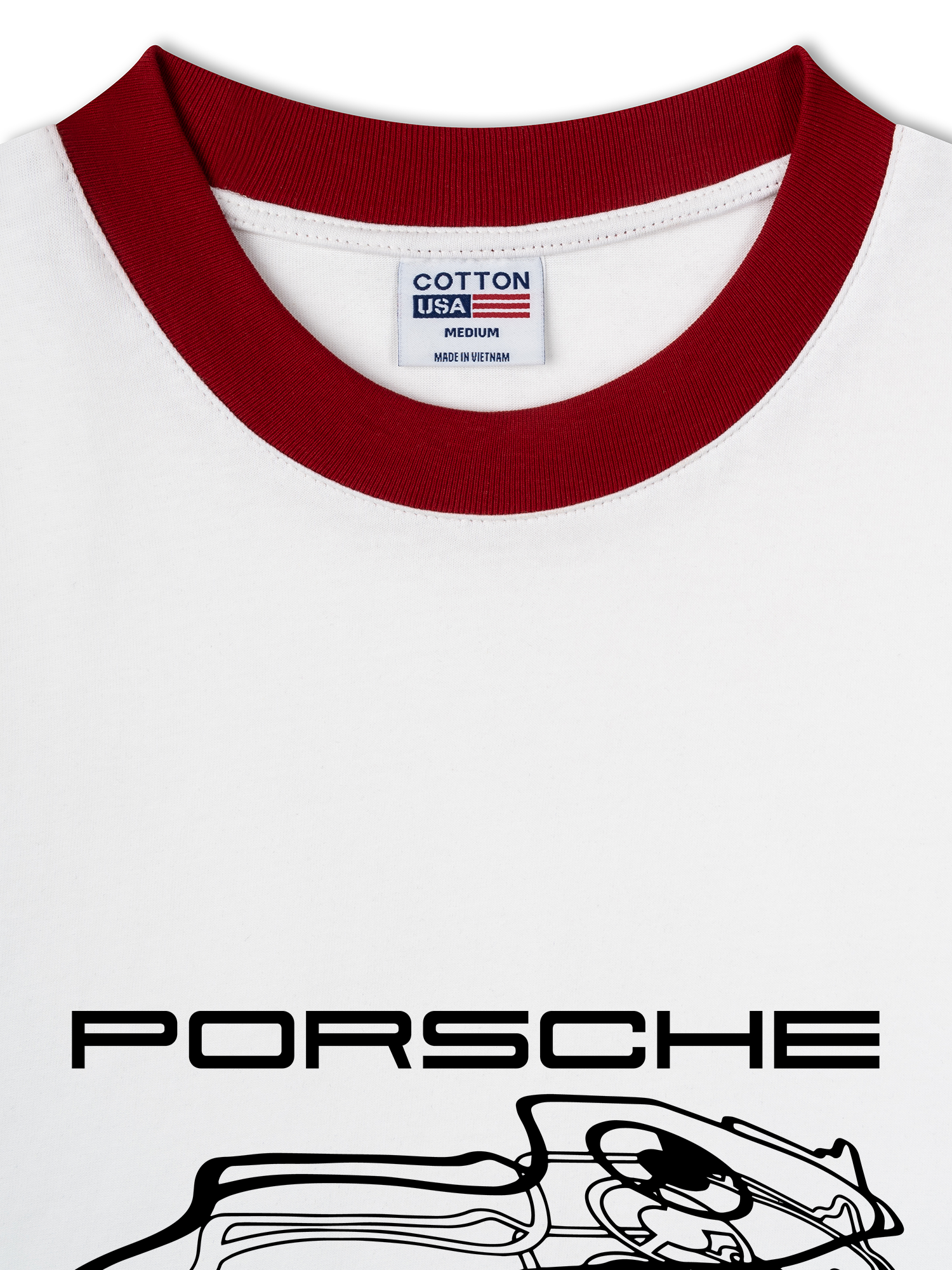 Áo Thun Ringer Relaxed Fit Porsche Weissach Map