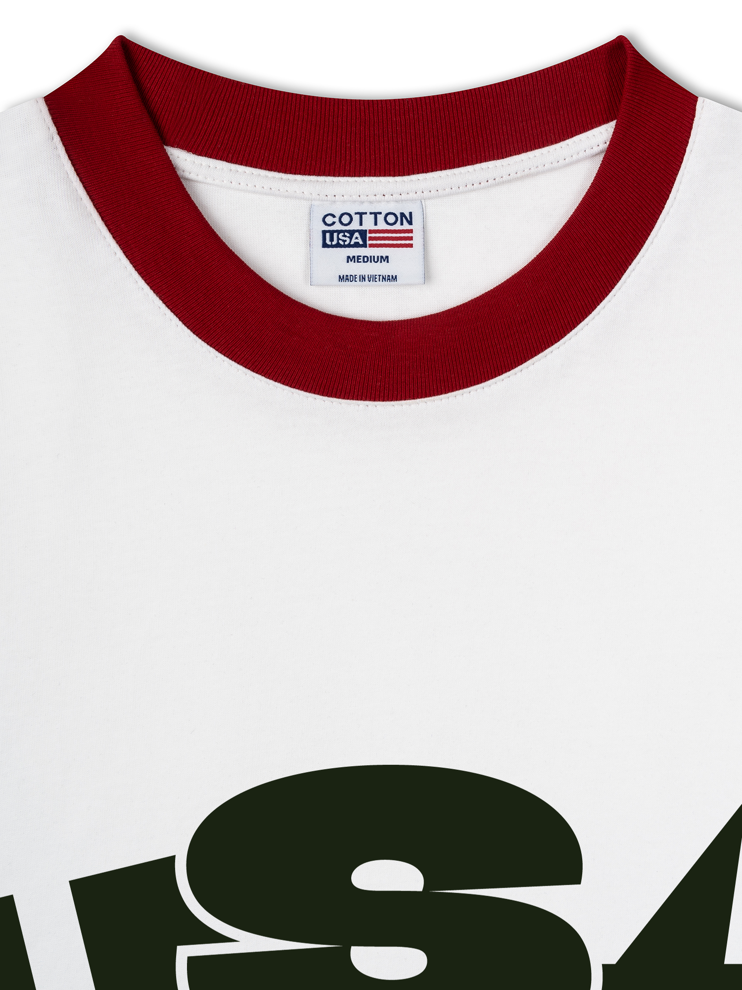 Áo Thun Ringer Relaxed Fit USA Hustle Non Stop