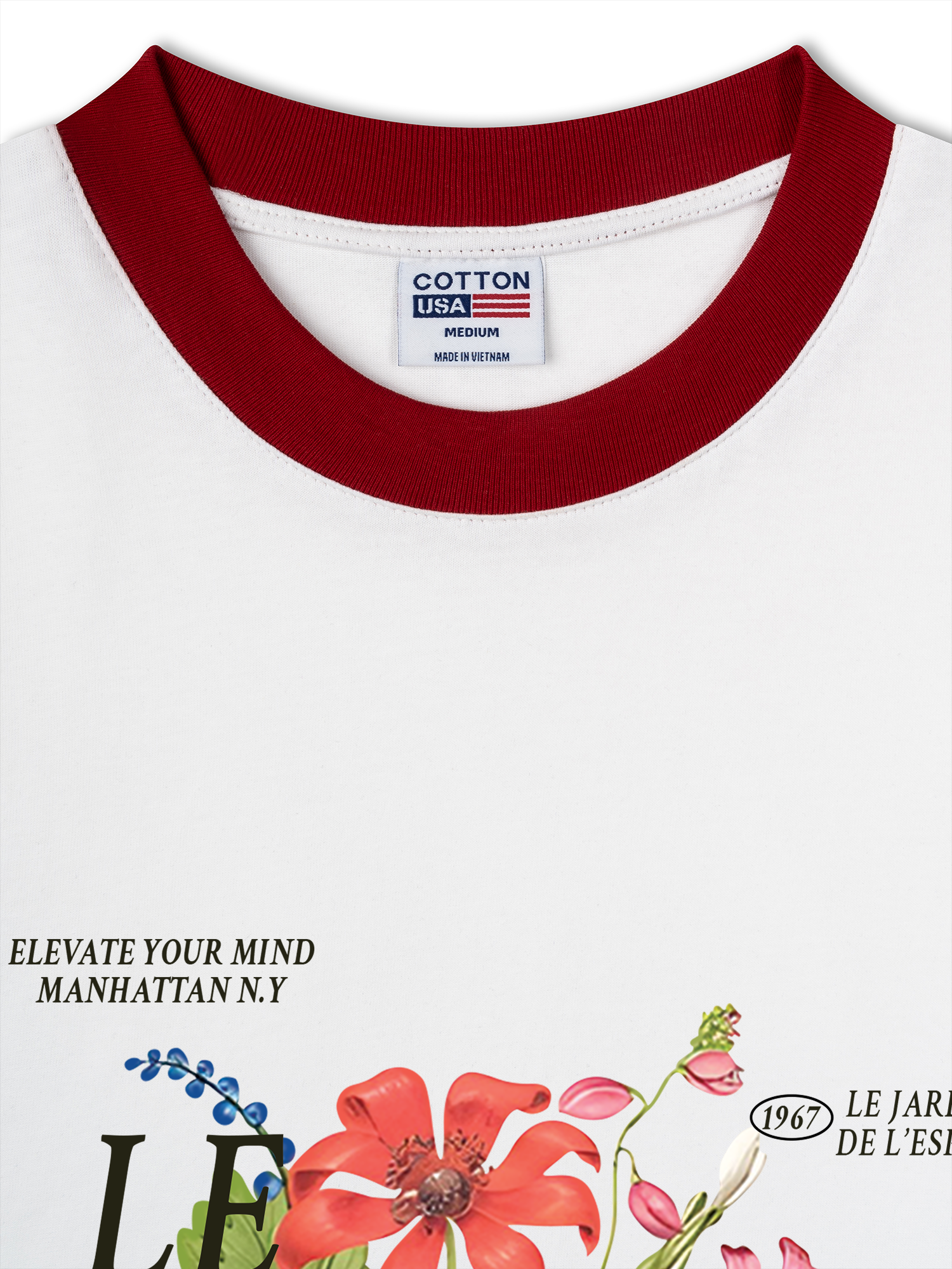 Áo Thun Ringer Relaxed Fit Floral Authentic