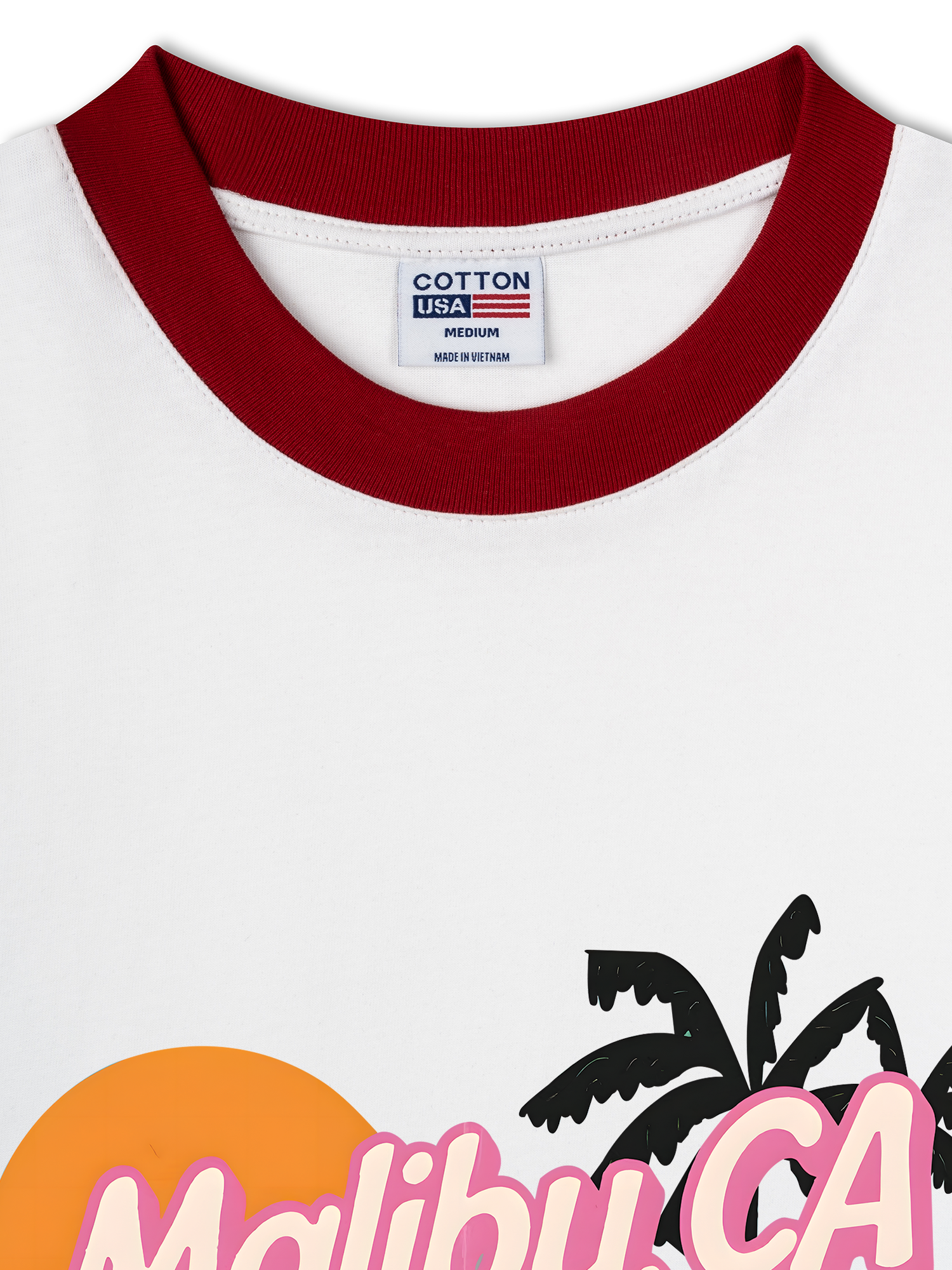 Áo Thun Ringer Relaxed Fit City Malibu Beach