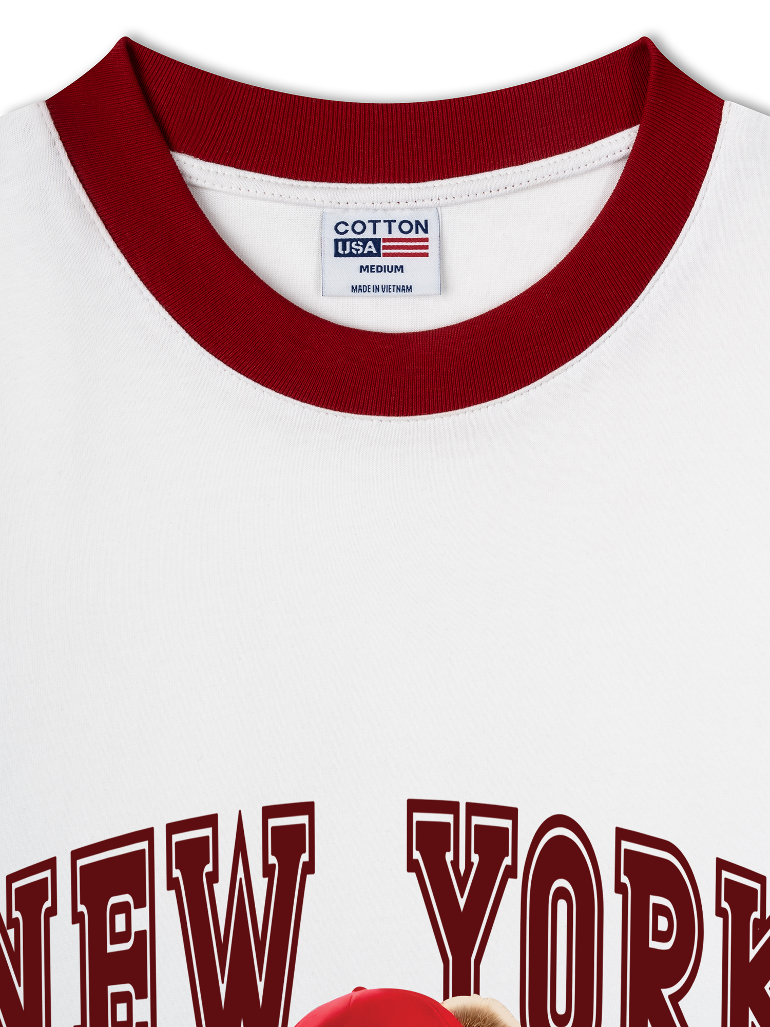 Áo Thun Ringer Relaxed Fit Baseball Authentic Teddy