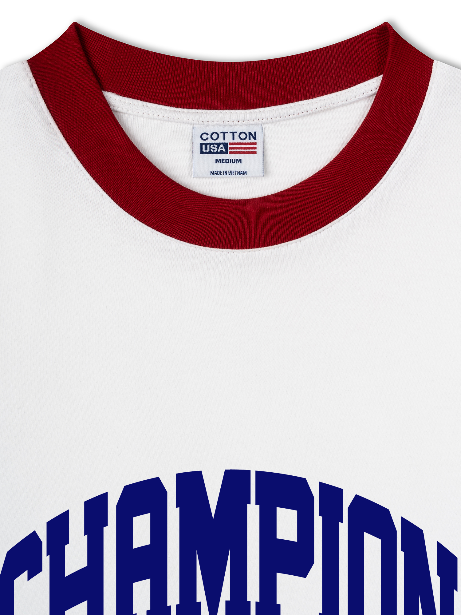 Áo Thun Ringer Relaxed Fit Champions Defeat The Pressure