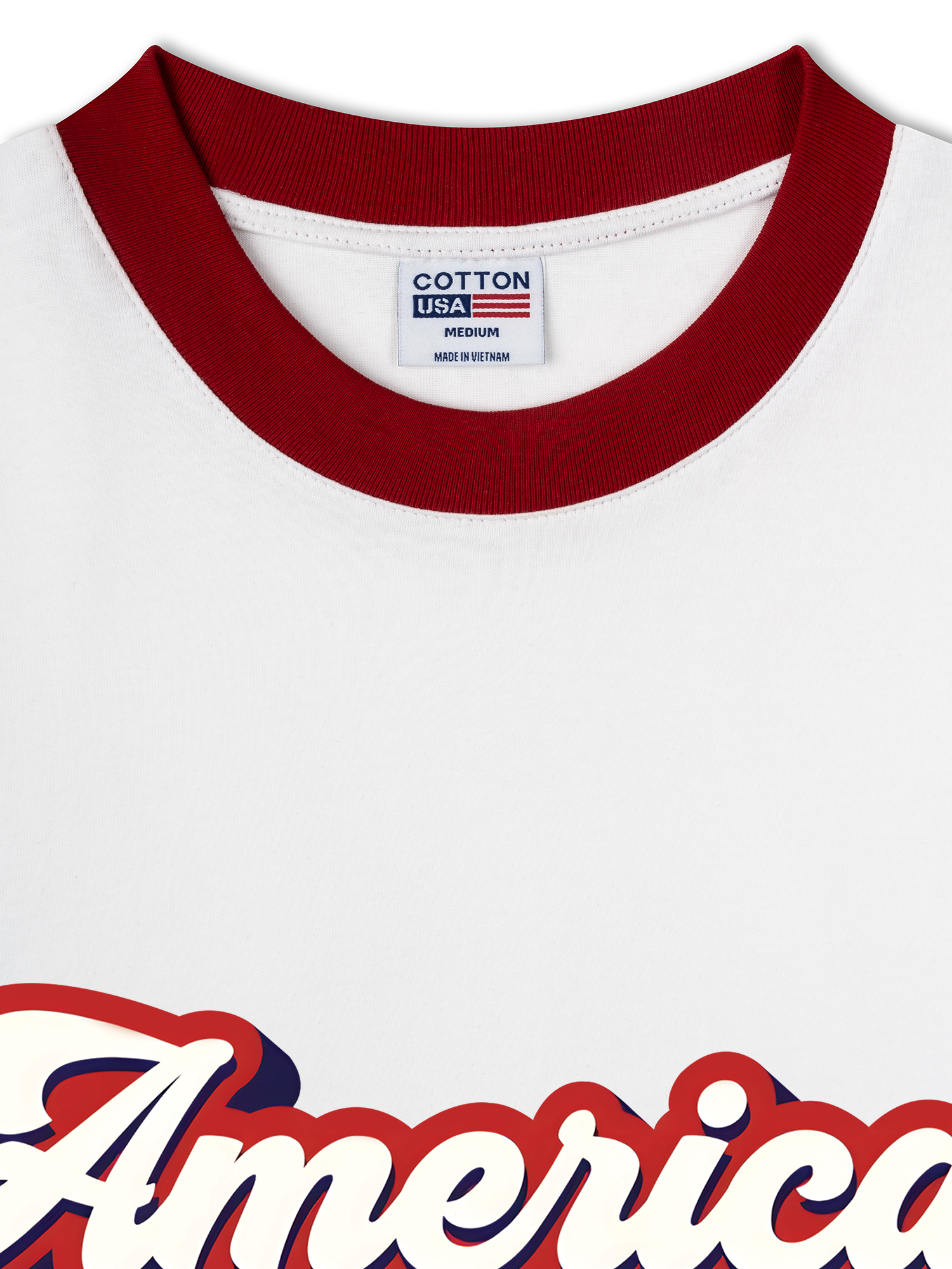 Áo Thun Ringer Relaxed Fit USA Vintage America