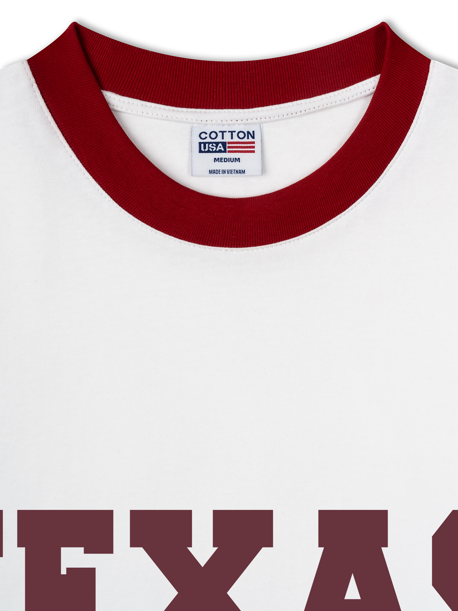 Áo Thun Ringer Relaxed Fit USA Texas Aggies