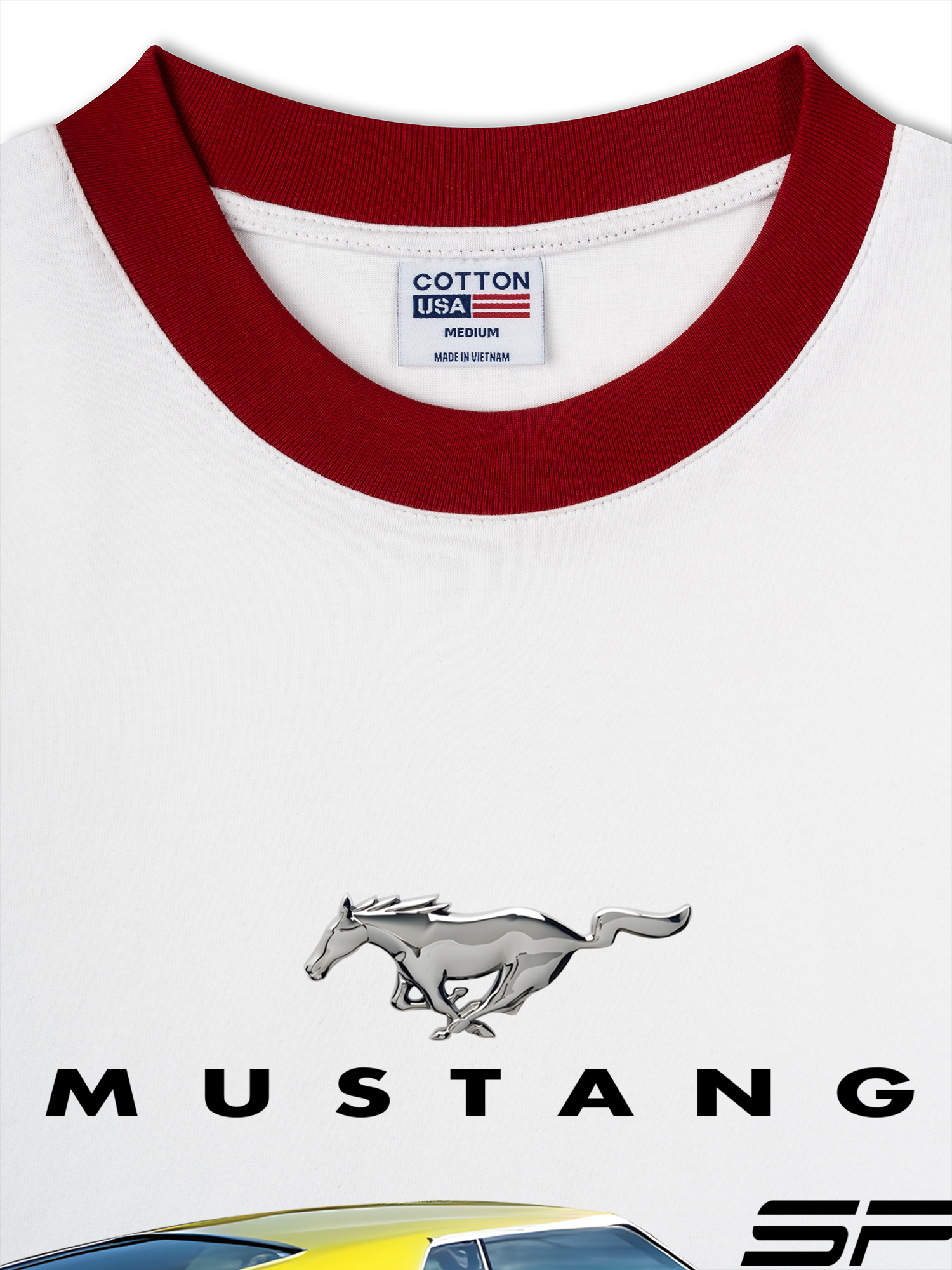 Áo Thun Ringer Relaxed Fit Mustang Yellow Ford