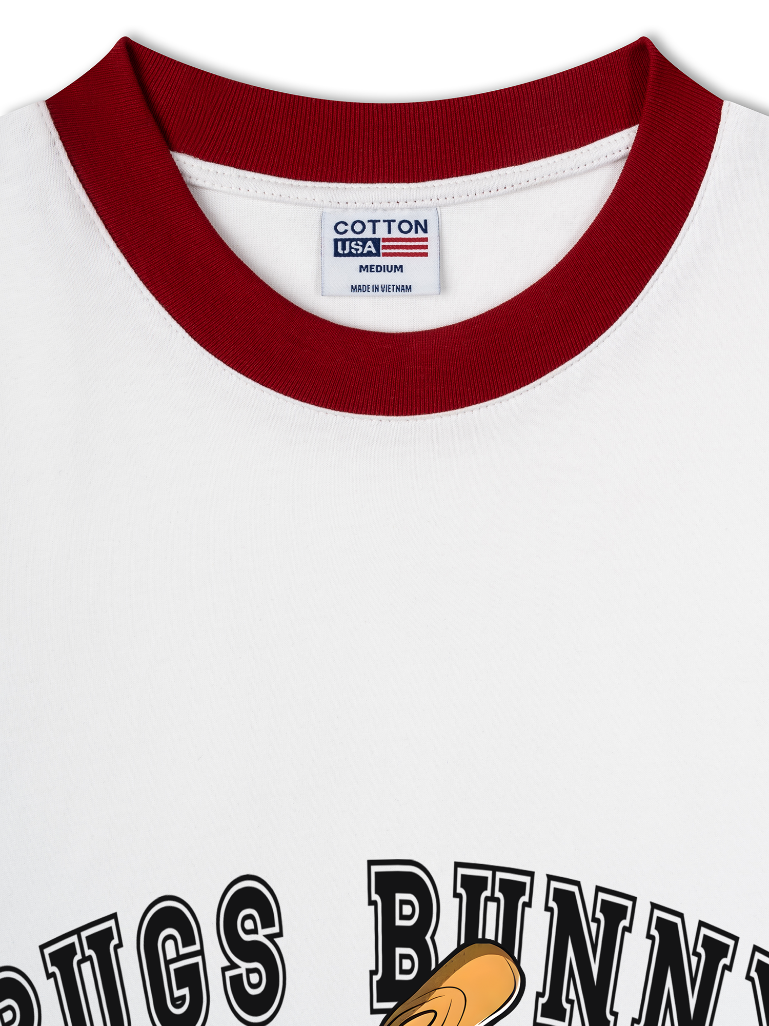 Áo Thun Ringer Relaxed Fit Baseball Bugs Bunny