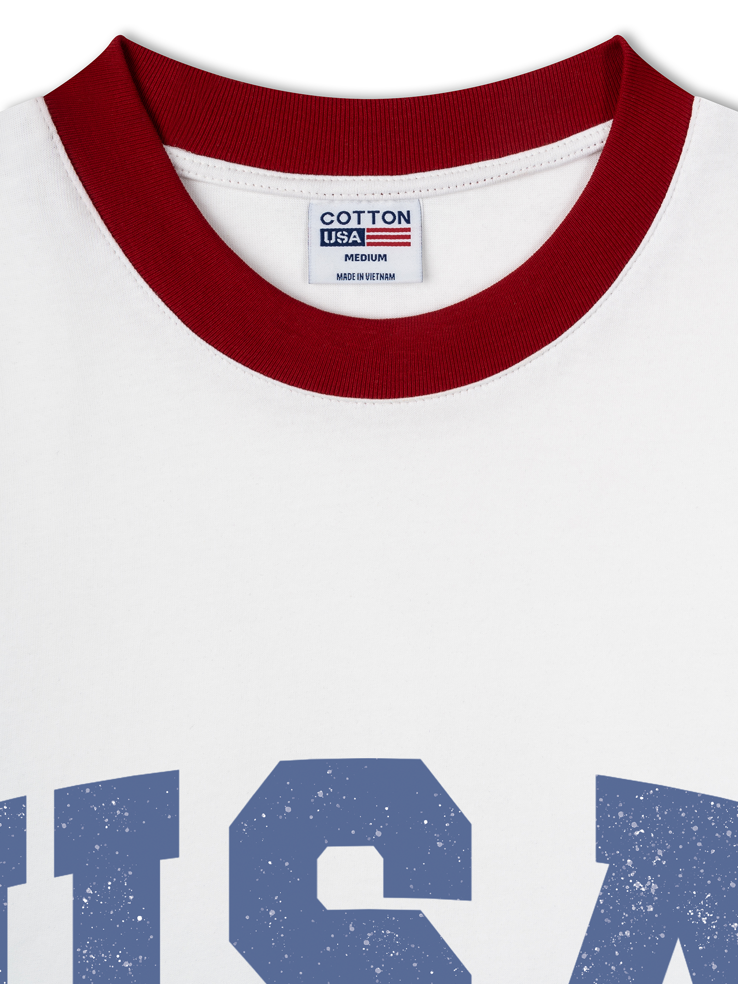 Áo Thun Ringer Relaxed Fit USA Vintage United State