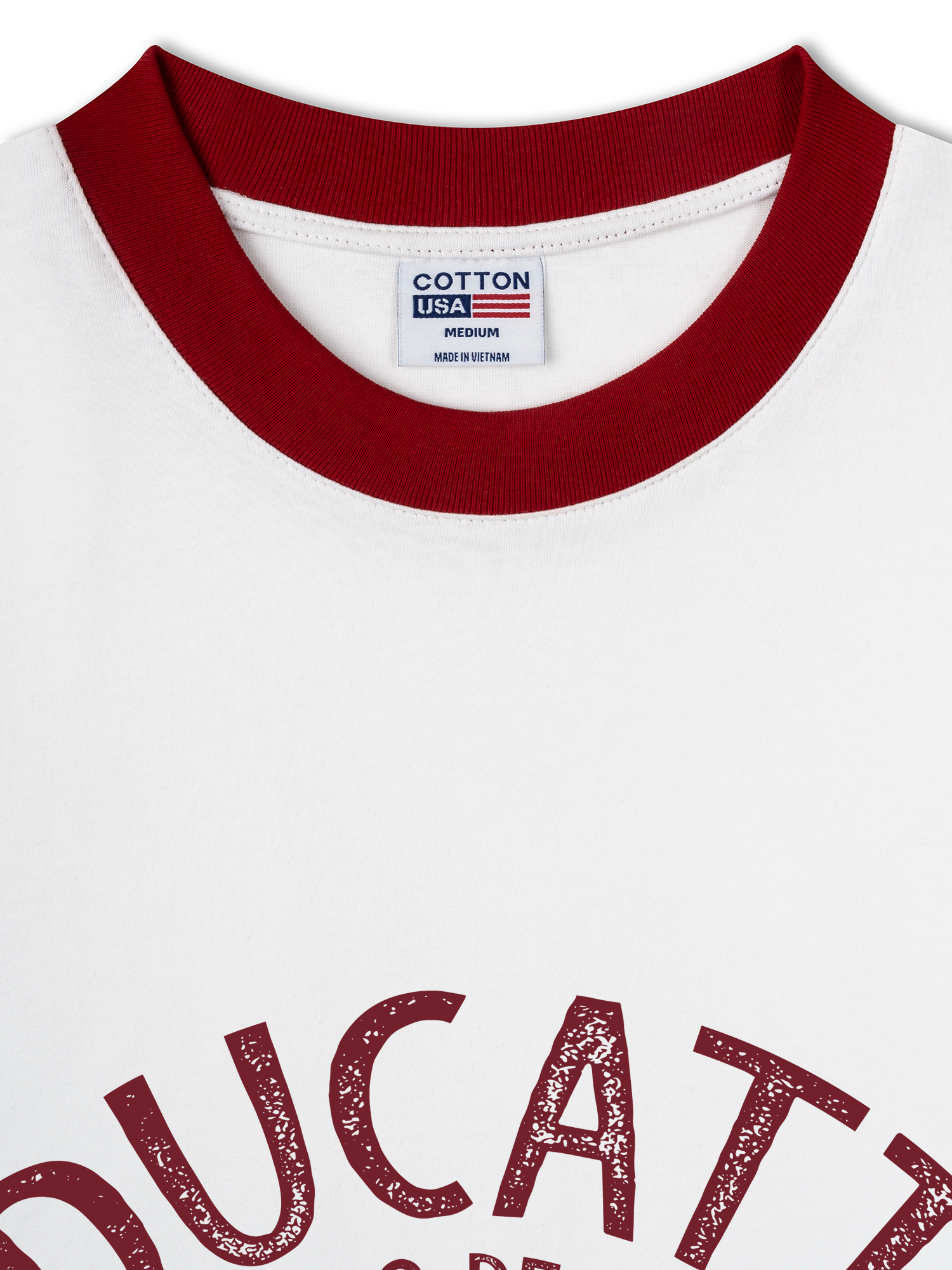 Áo Thun Ringer Relaxed Fit Ducati Vintage Vibes