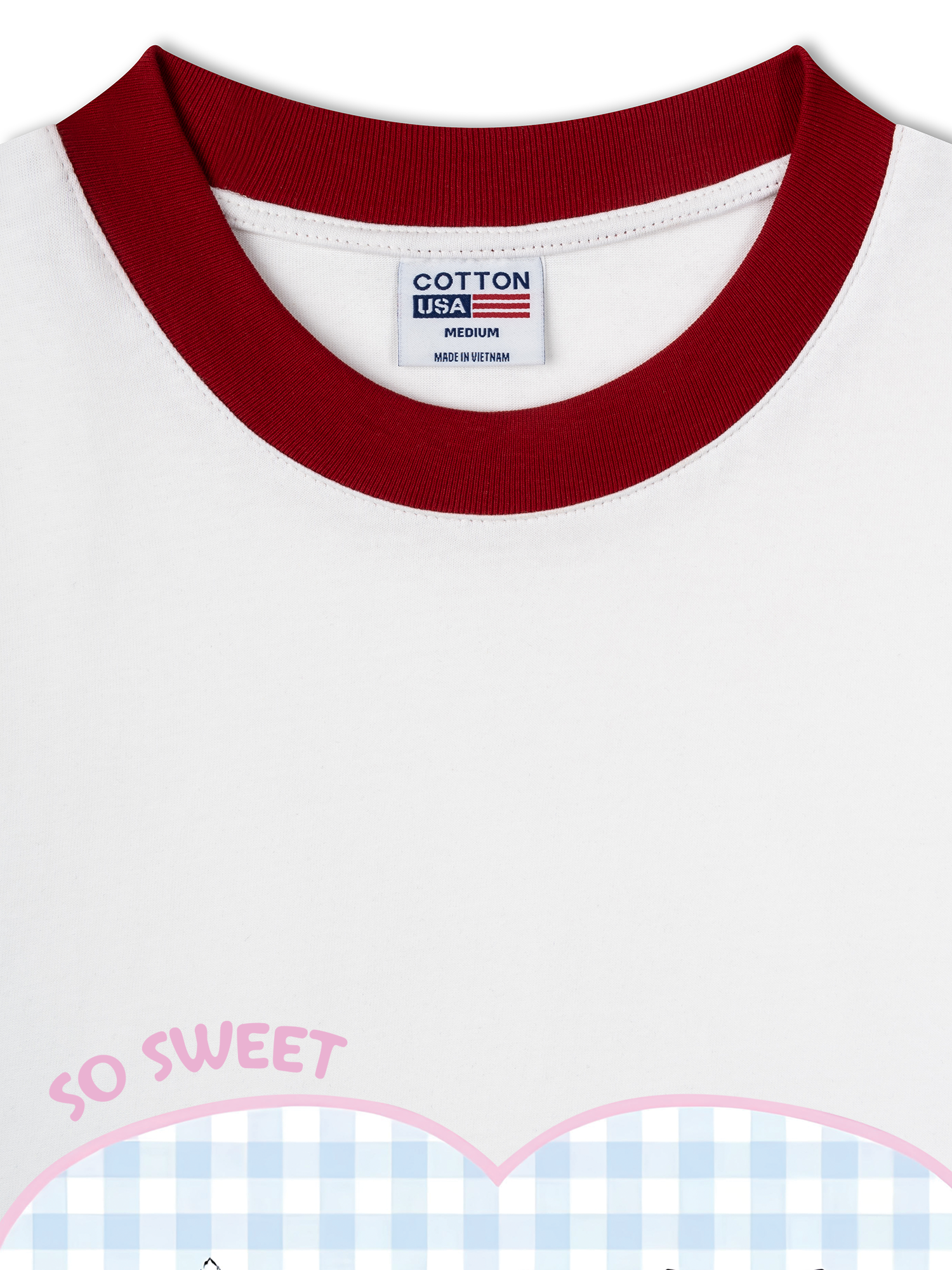 Áo Thun Ringer Relaxed Fit So Sweet Baby Cat