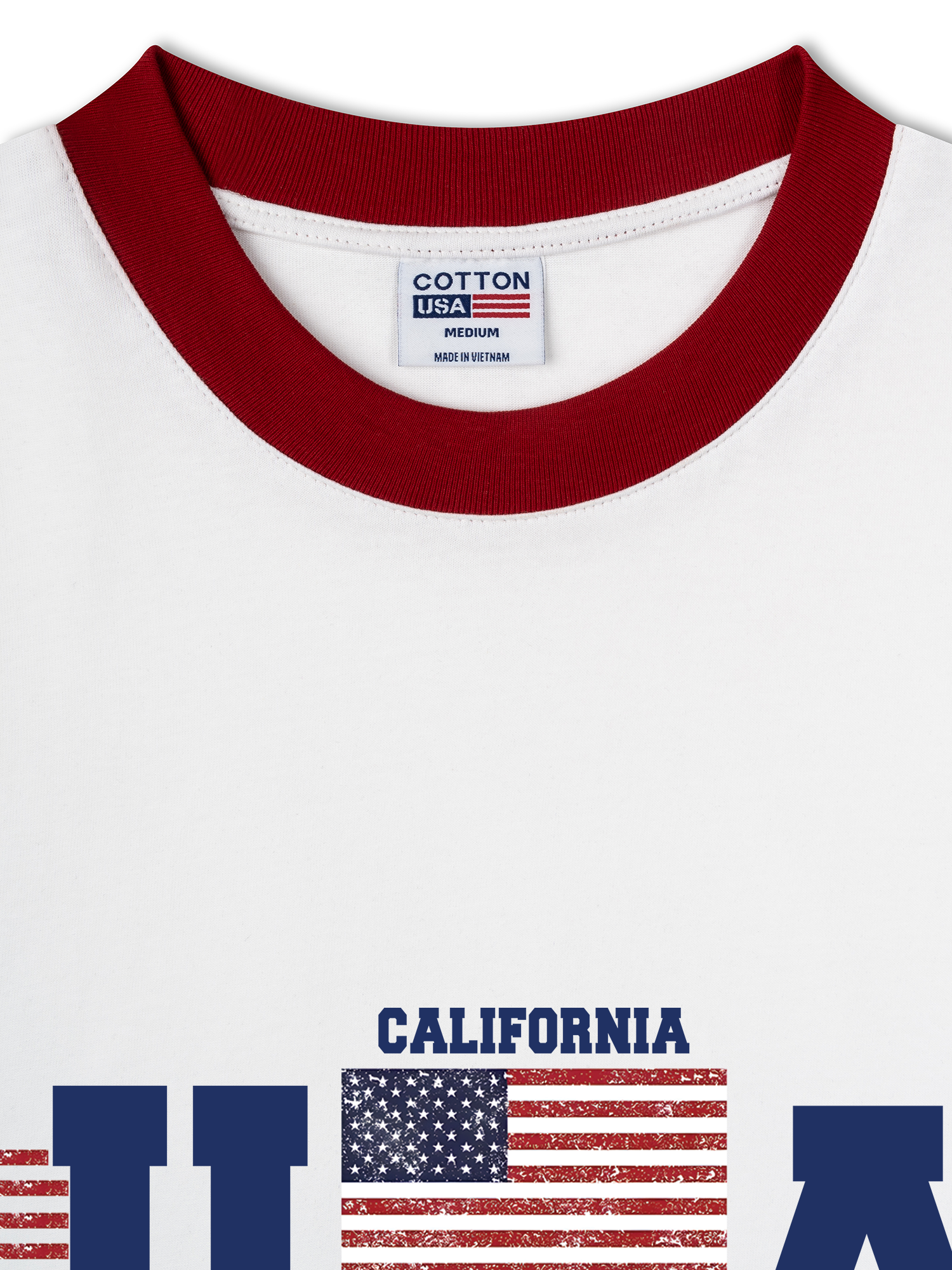 Áo Thun Ringer Relaxed Fit USA California