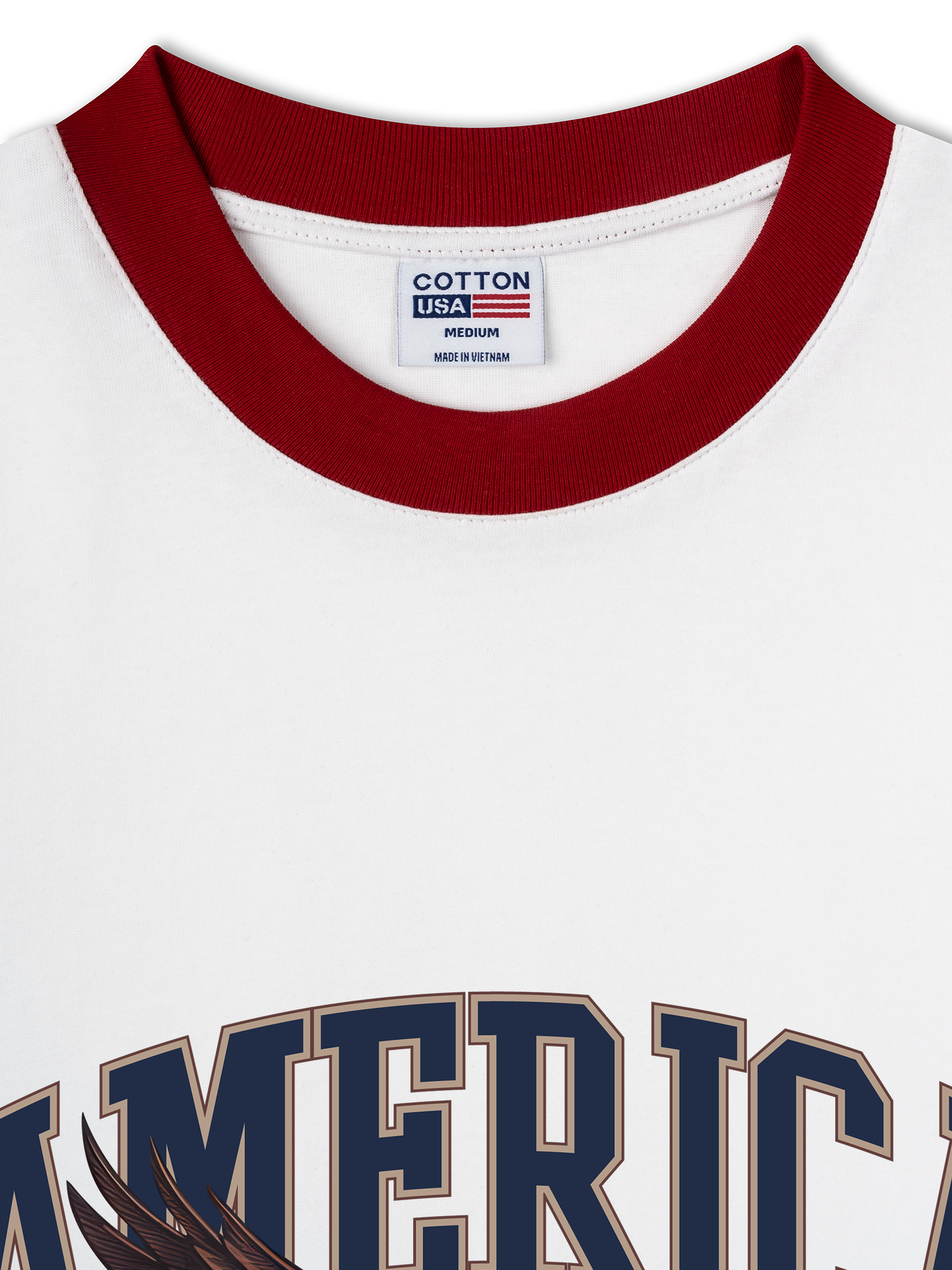 Áo Thun Ringer Relaxed Fit USA Home Of The Brave