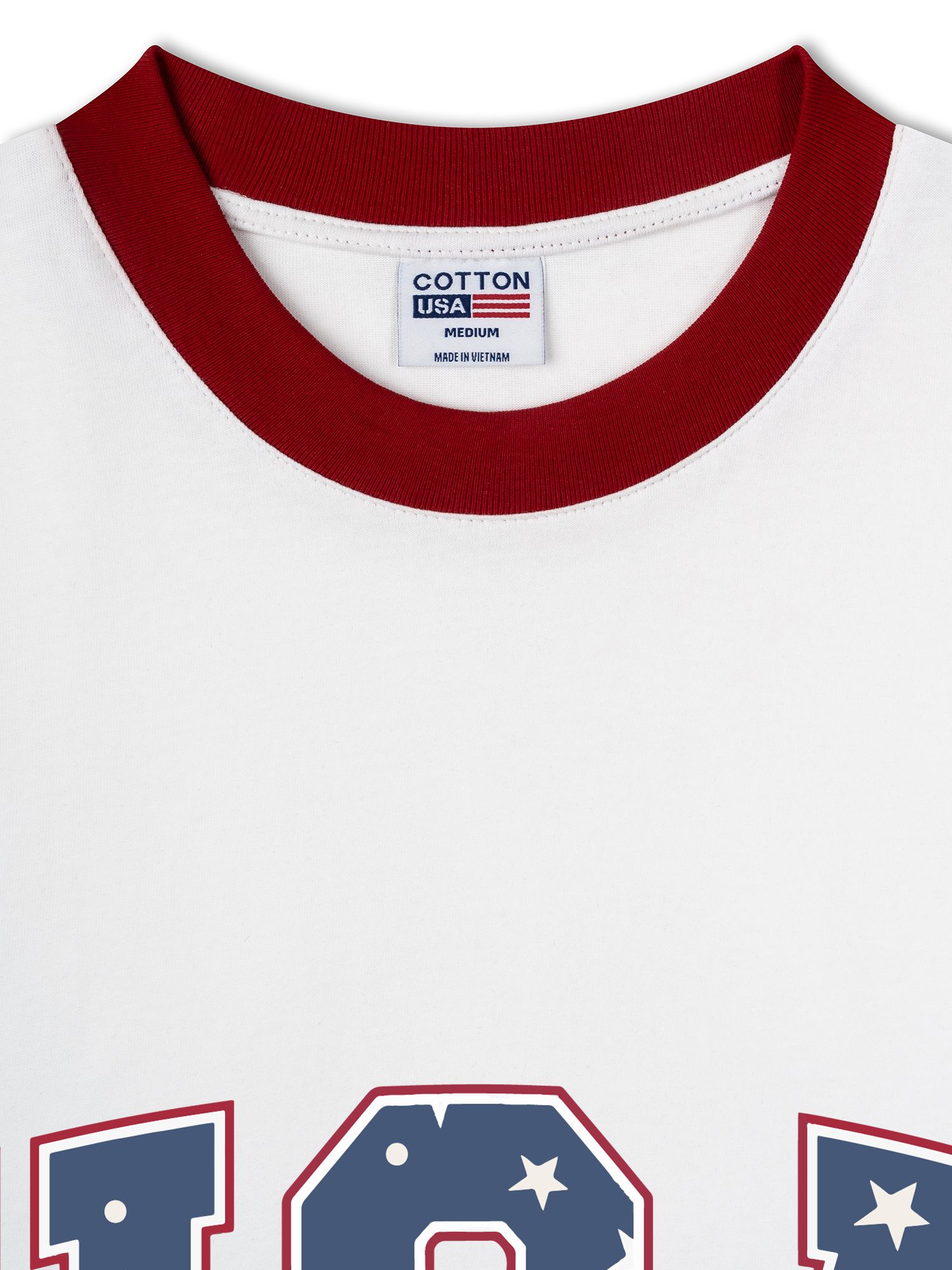 Áo Thun Ringer Relaxed Fit USA Retro Star