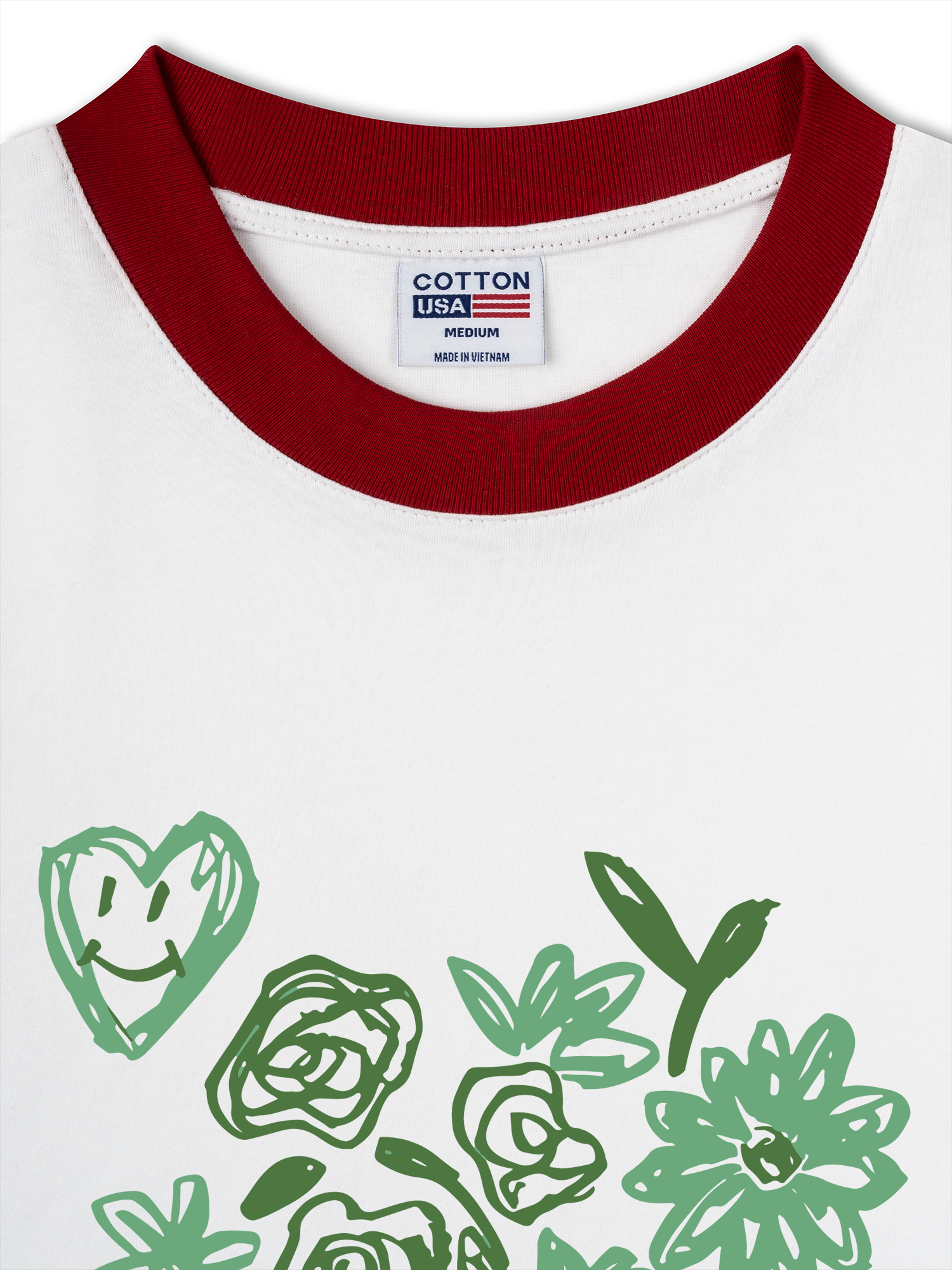 Áo Thun Ringer Relaxed Fit Floral Artiste Des Fleurs