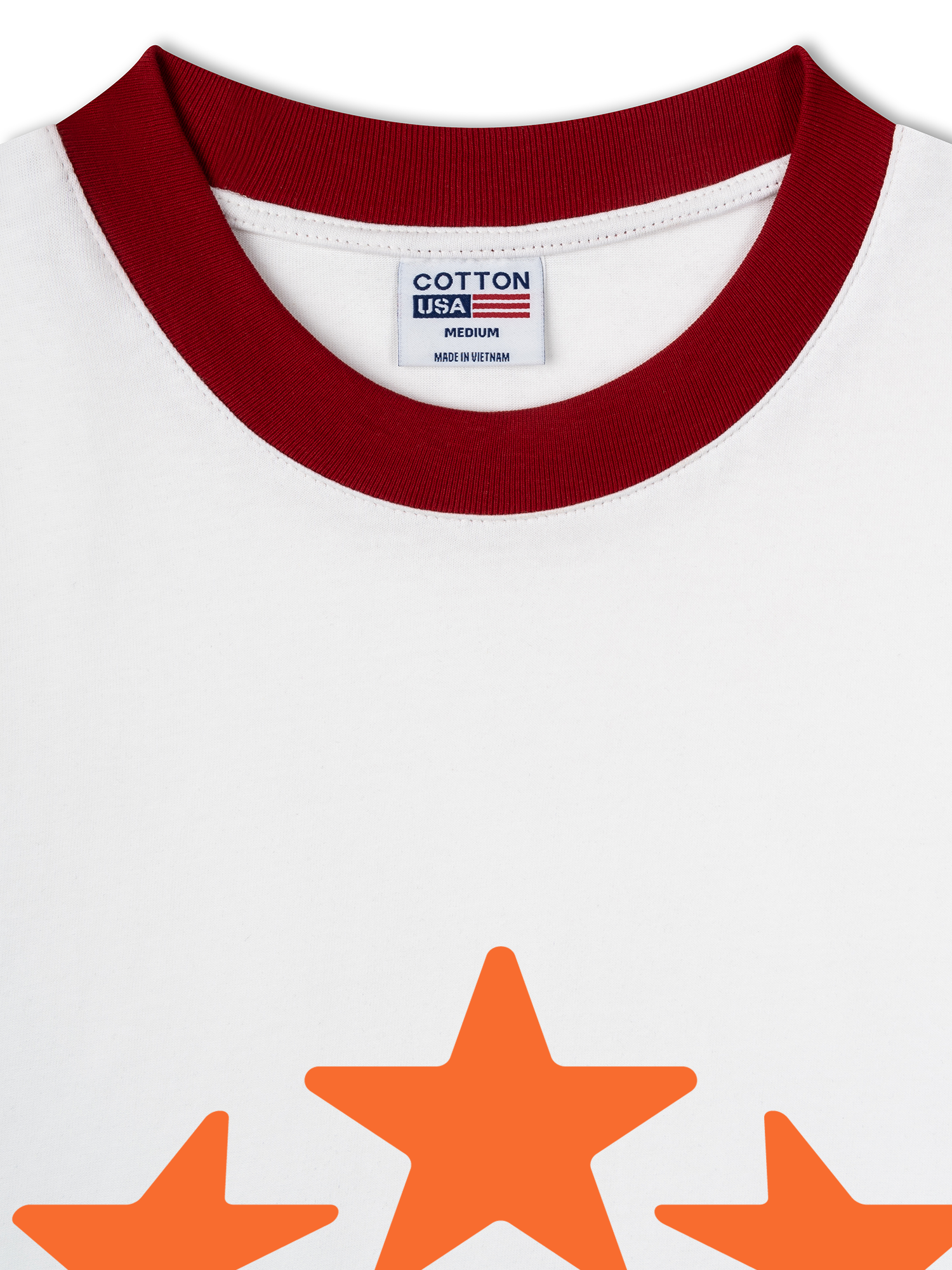 Áo Thun Ringer Relaxed Fit USA Fliction Star