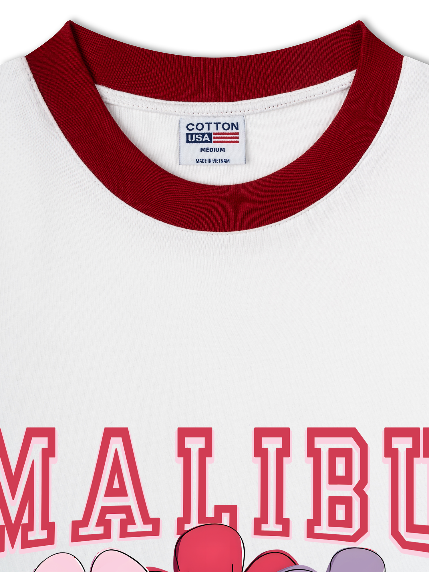 Áo Thun Ringer Relaxed Fit City Malibu Vibes