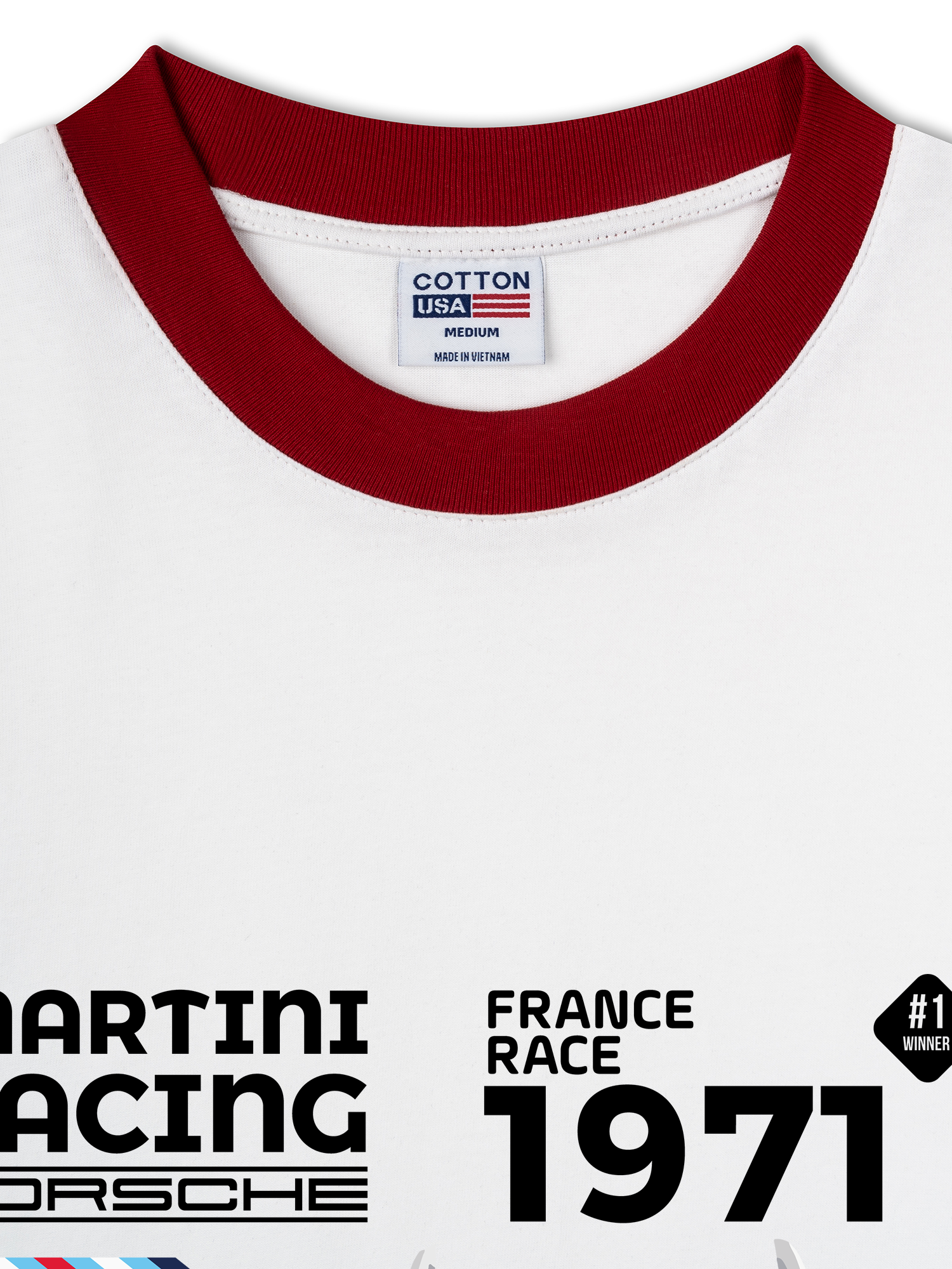 Áo Thun Ringer Relaxed Fit Porsche France Race 1971