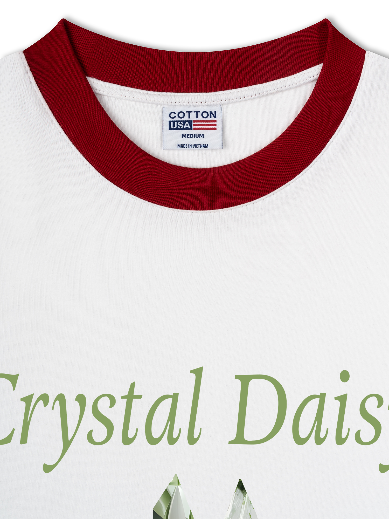 Áo Thun Ringer Relaxed Fit Floral Crytsal Daisy